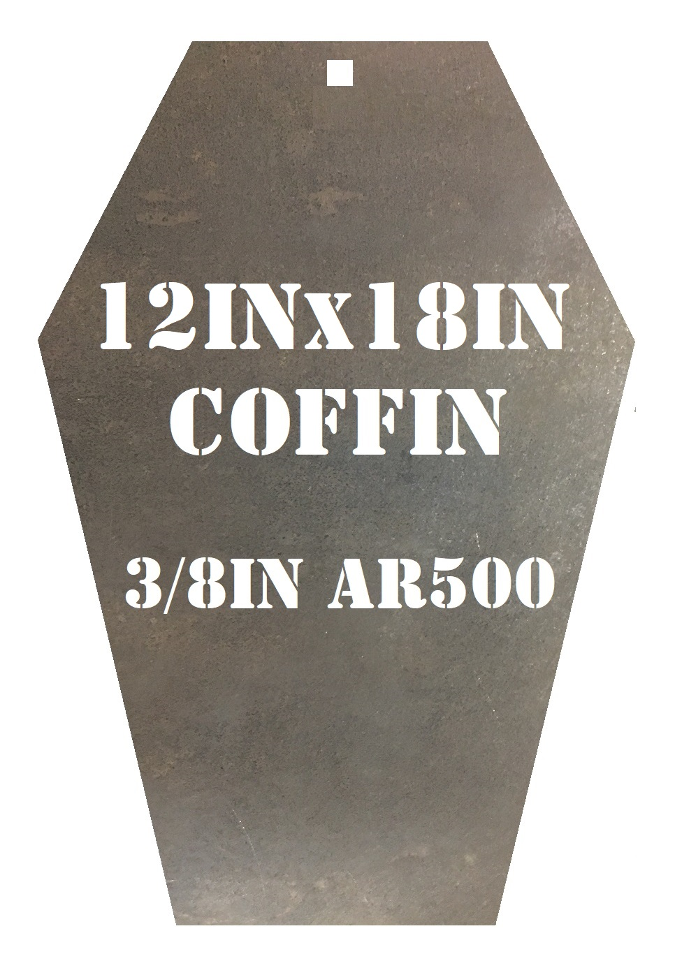 12"x18" 3/8" AR500 Coffin/Casket Cowboy Action Silhouette CAS Steel Shooting Metal Gong Target (COFFIN12x181AR500)