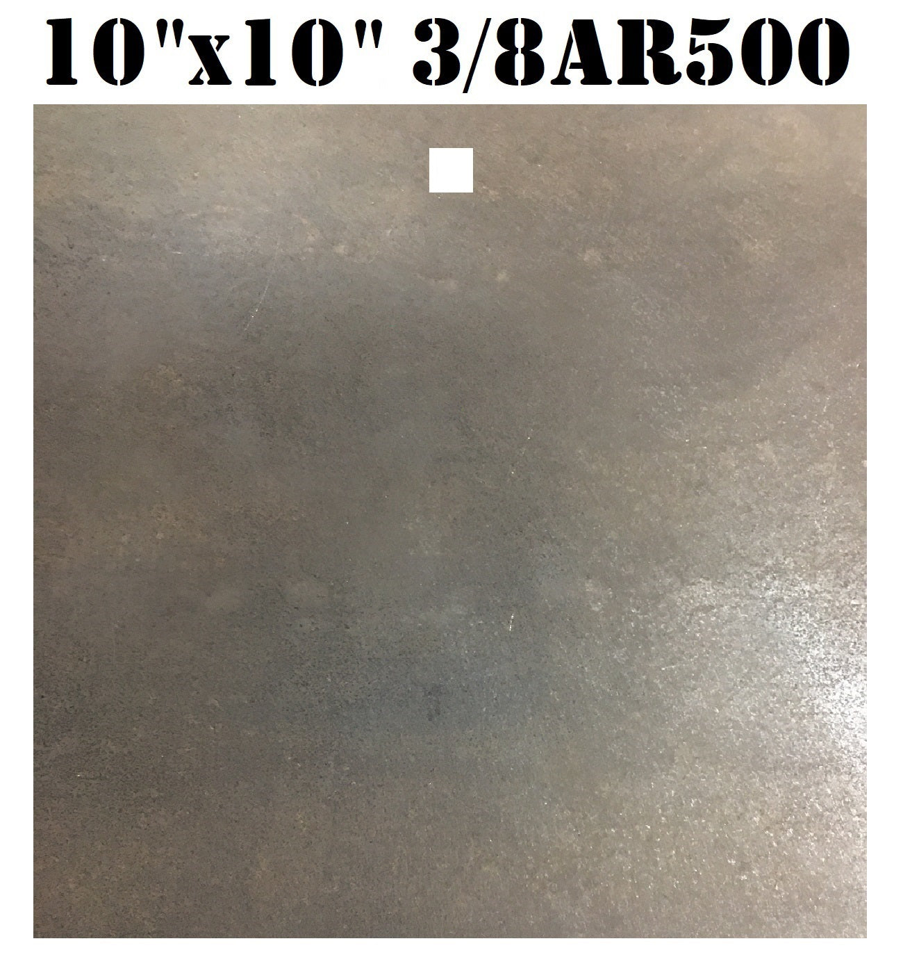 10"x10" 3/8" AR500 Square Steel Shooting Target - Cowboy Action CAS Pistol & Rifle Gong 1pc (GS10X101AR500-1H)