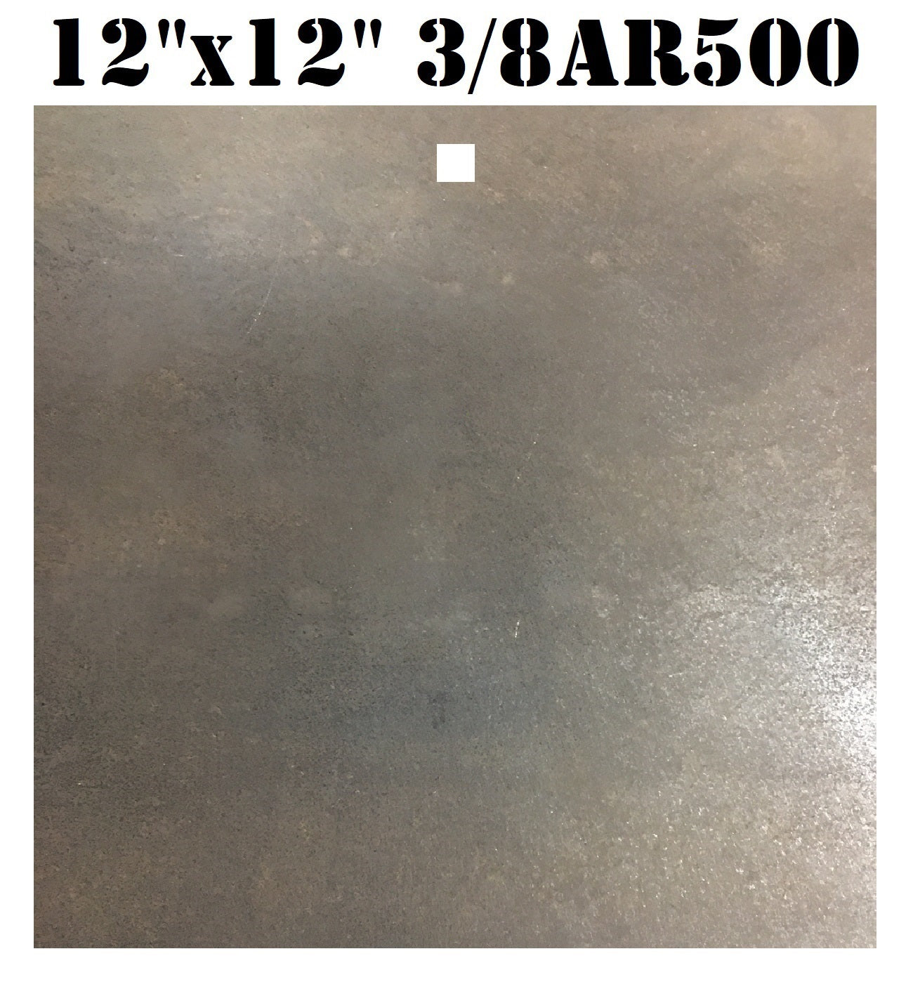 12"x12" 3/8" AR500 Square Steel Shooting Target - Cowboy Action CAS Pistol & Rifle Gong 1pc (GS12X121AR500-1H)