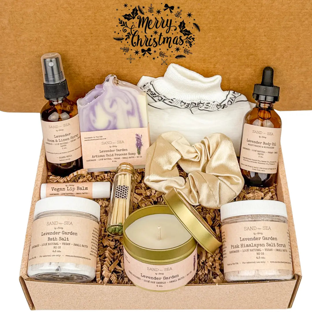 Christmas Spa Gift Baskets | Luxury Lavender Holiday Set
