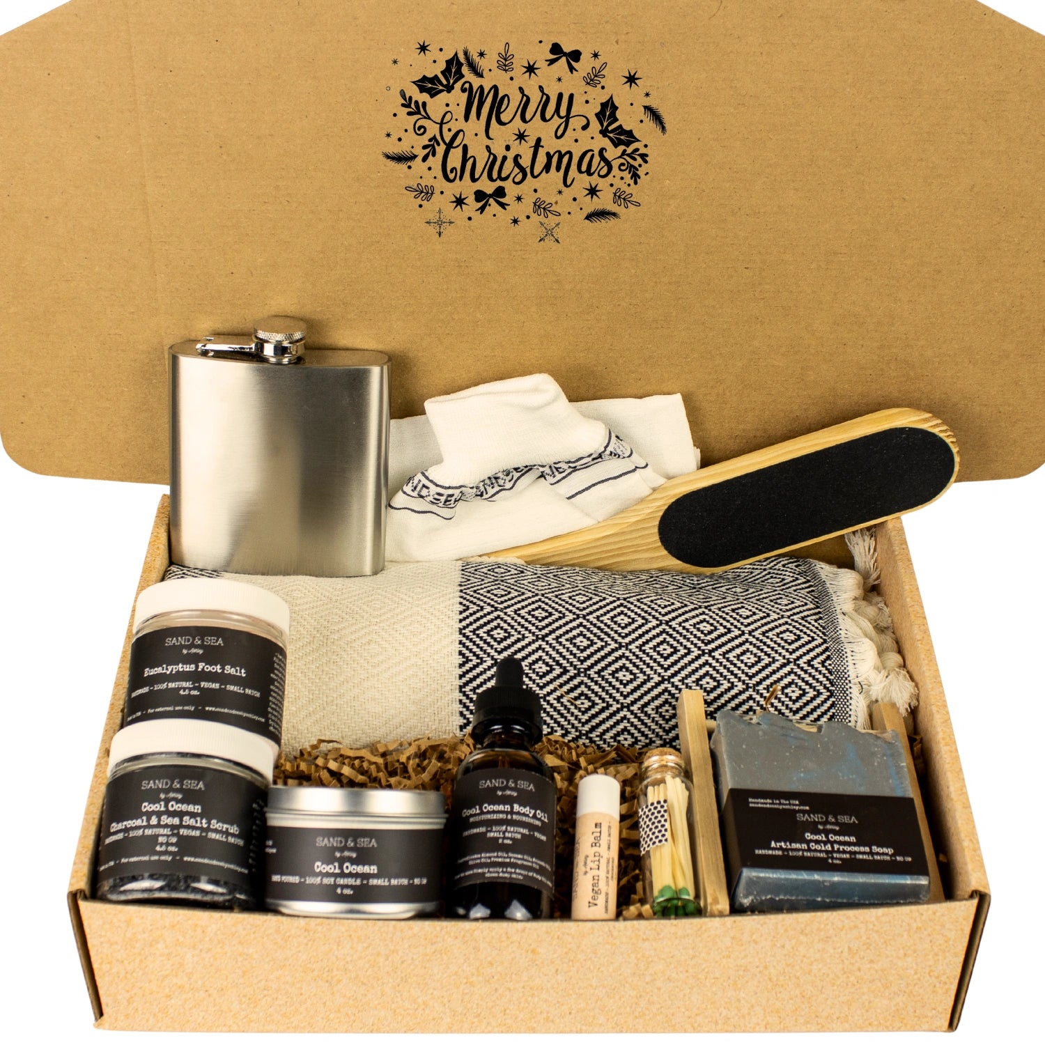 Christmas Spa Gift Set for Him - Luxurious Relaxation Gift Basket for Men