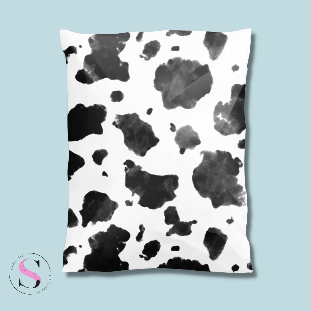 12x15" Poly Mailer - Cow Print