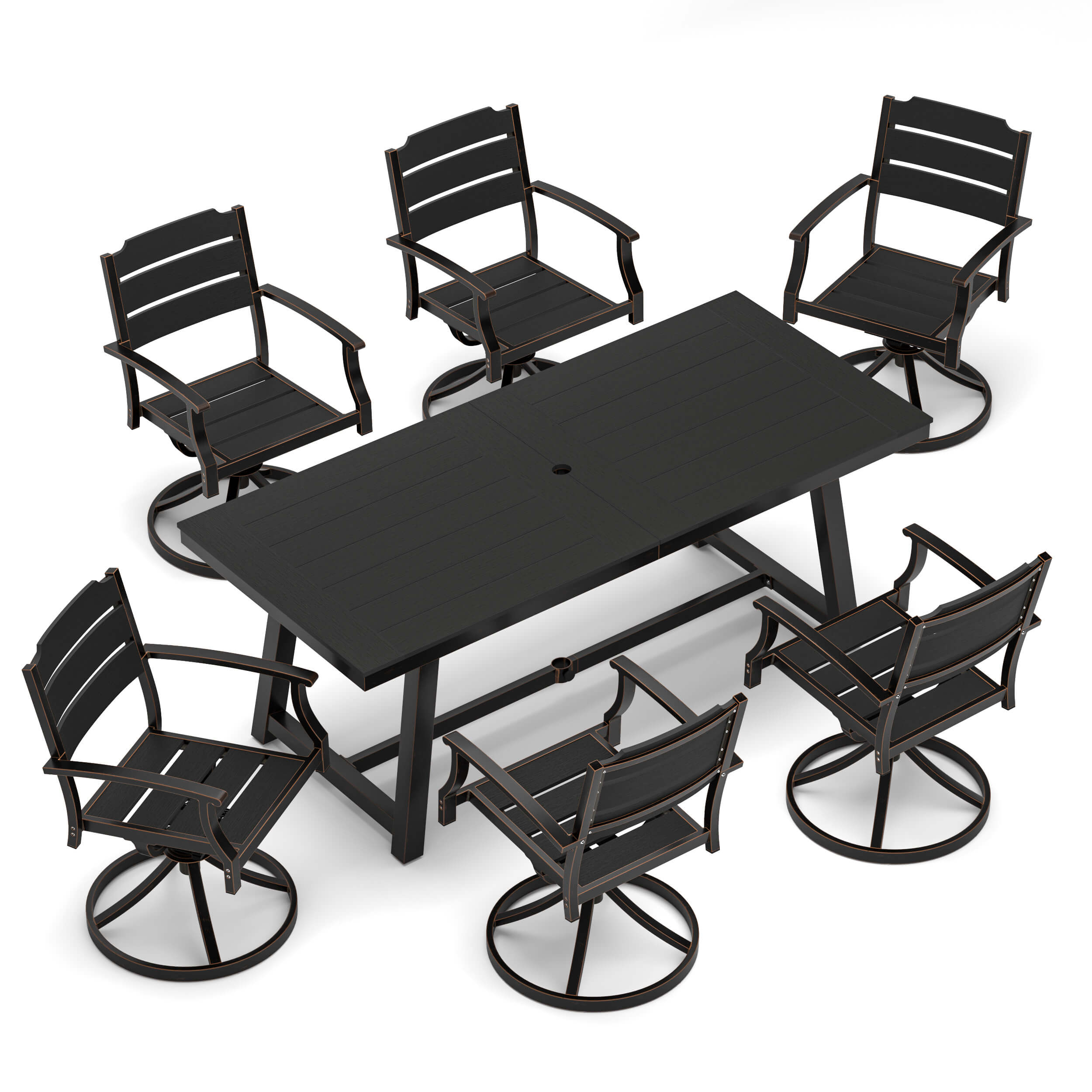 Bullard 4/6 Seat Outdoor Dining Table And Chairs