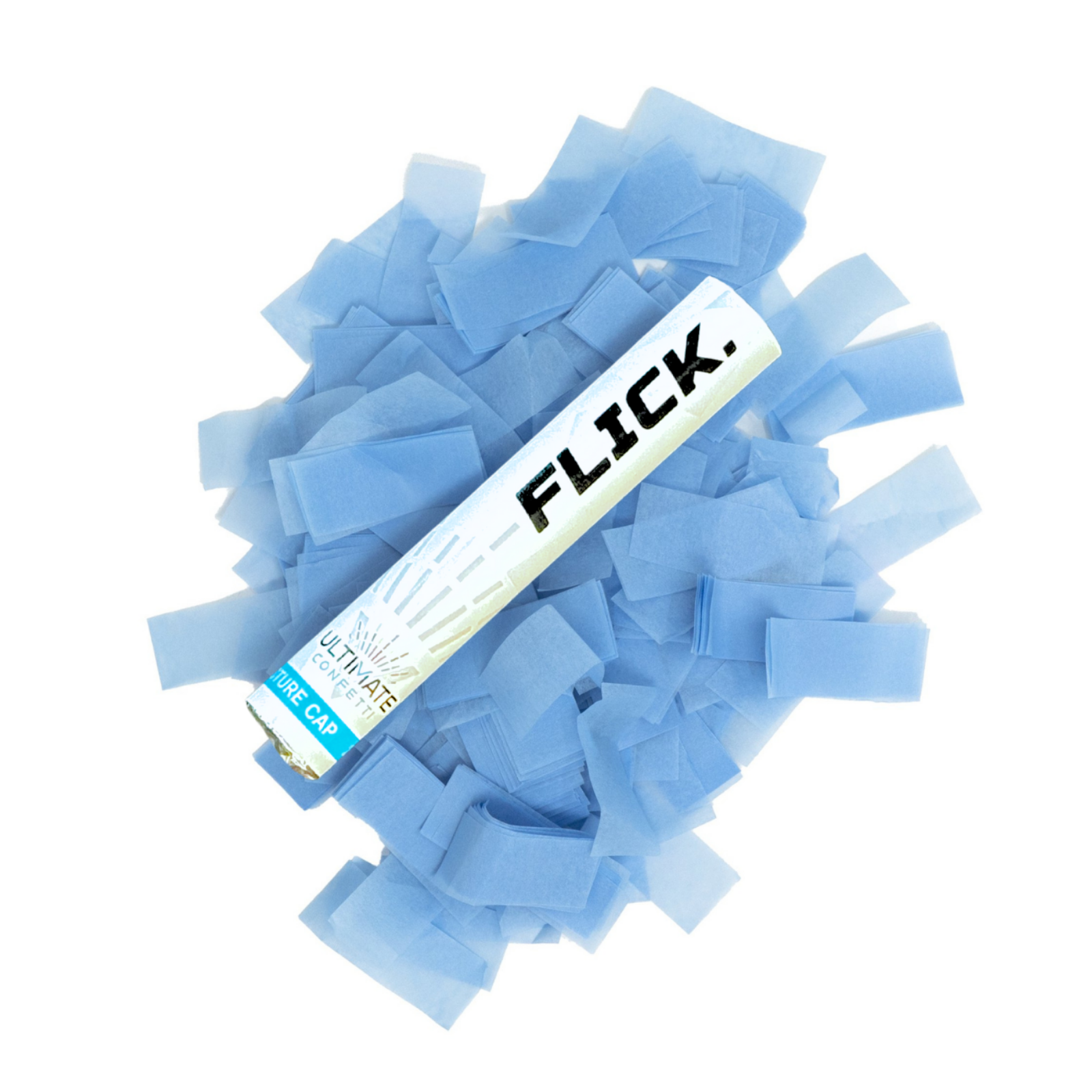 Baby Blue Tissue Paper Confetti Flick Stick - 6" (Pack of 8)