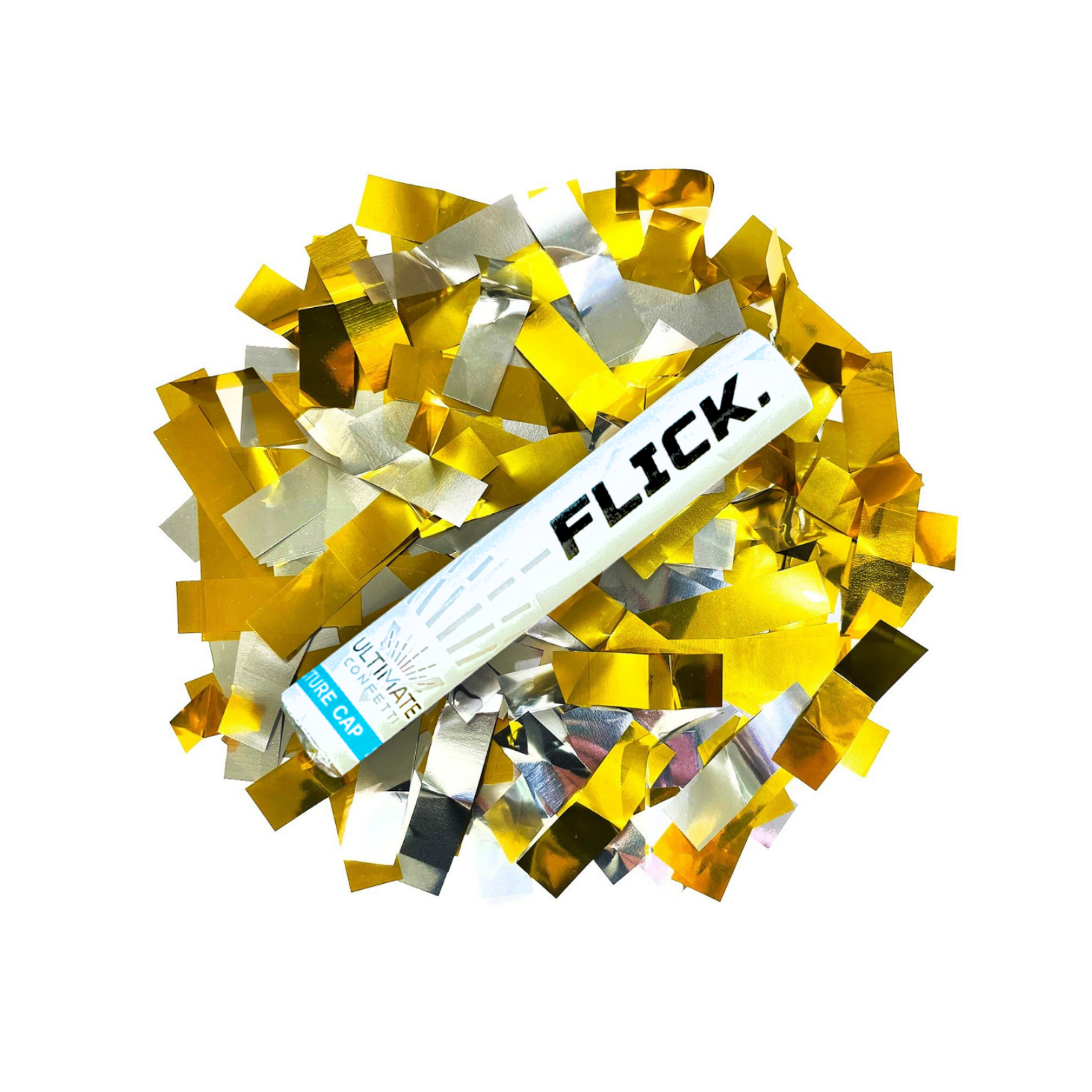 Gold & Silver - Metallic Confetti Flick Stick - 6" (Pack of 8)