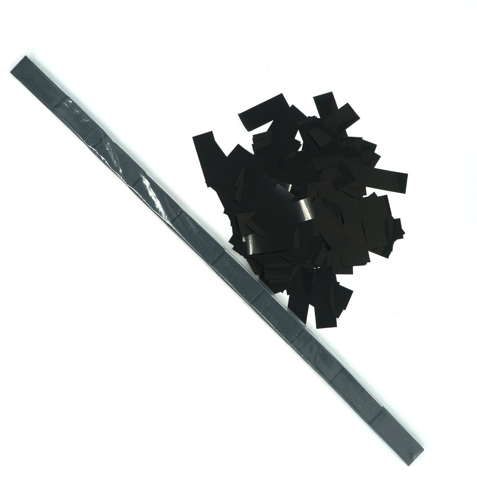 Black Metallic Foil Confetti - Speed Load Cannon Sleeve (1/4lb)
