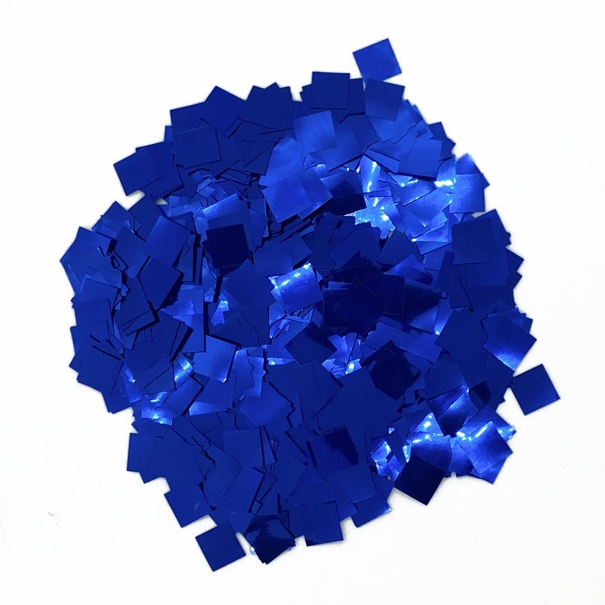 Blue Metallic Foil Miniature Confetti - Pixie Squares (1lb)