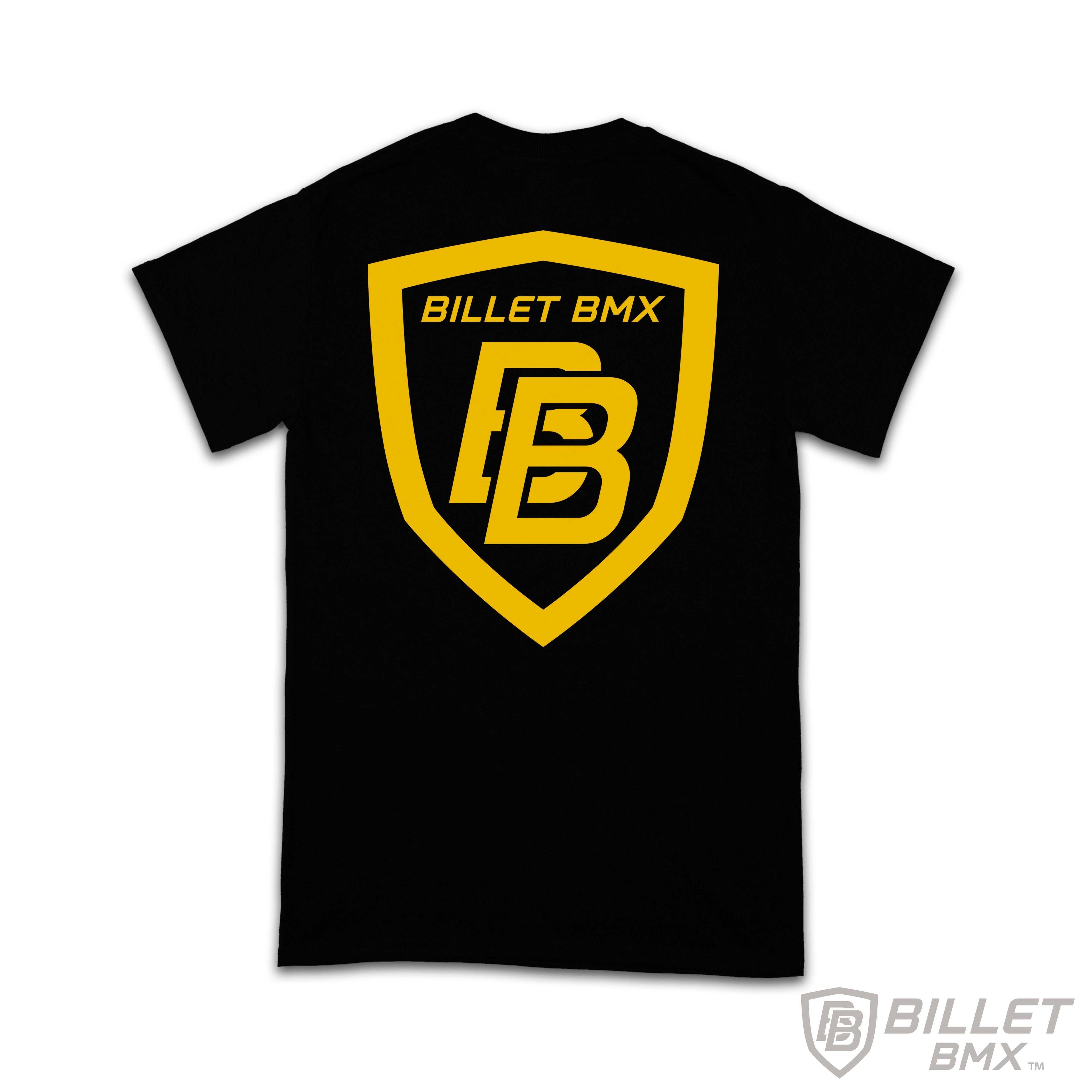 BILLET BMX SHIELD LOGO T-SHIRT GOLD