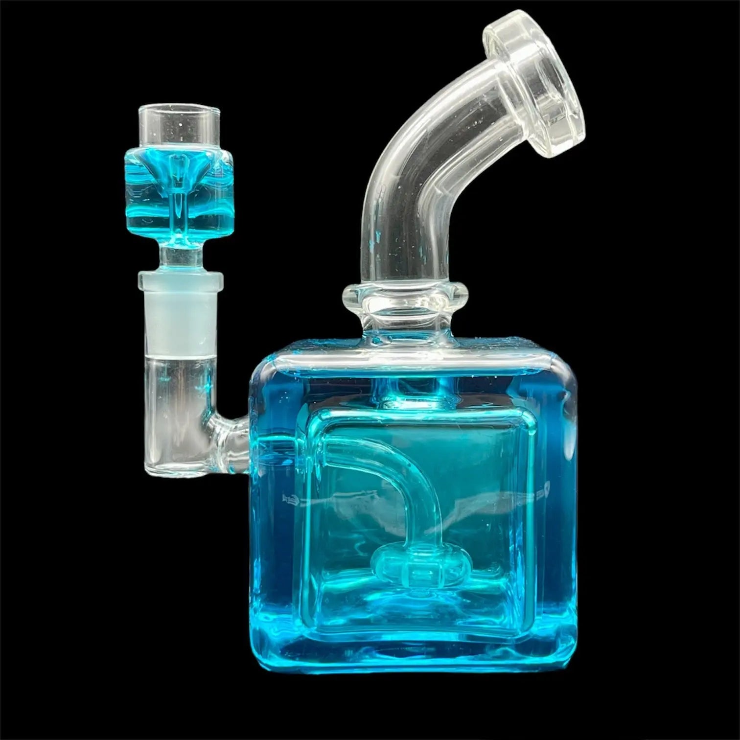 8” Freezable Glass Bong Circle Perc