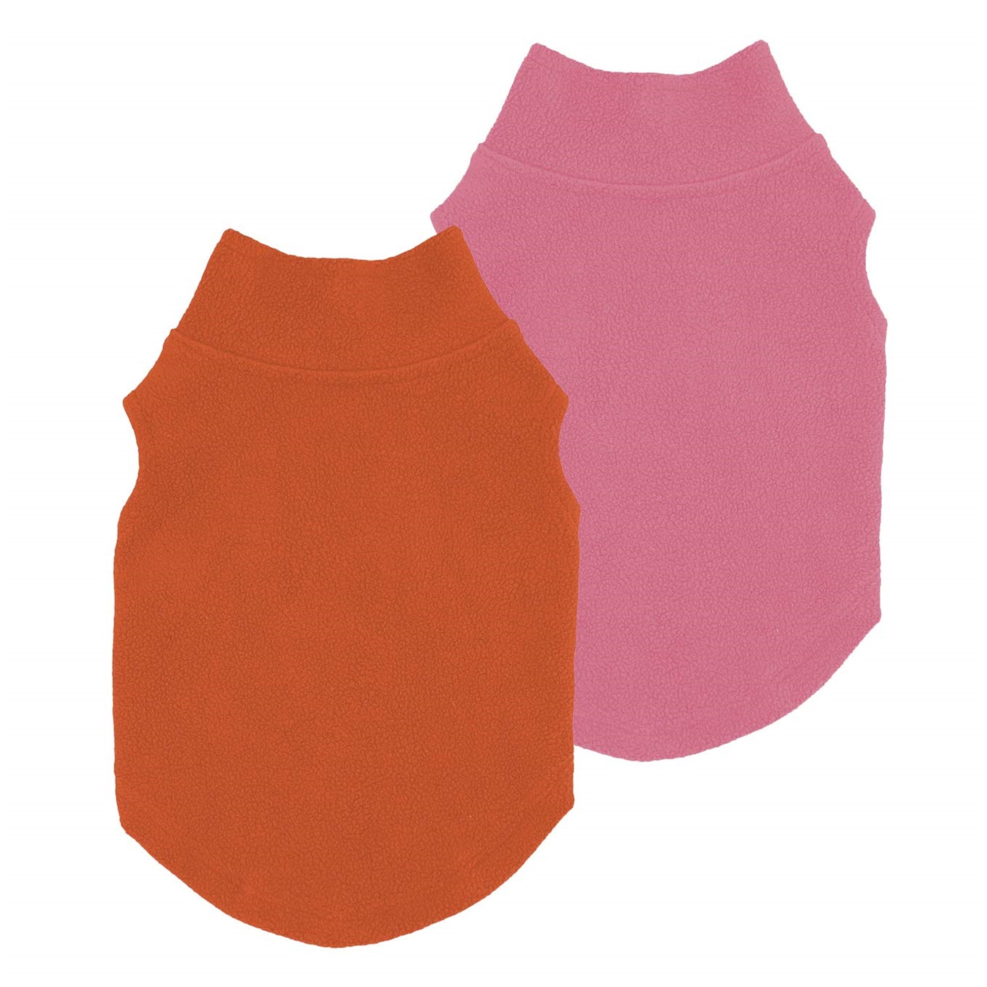 2-Pack Fleece Vest Sweater Orange-Pink