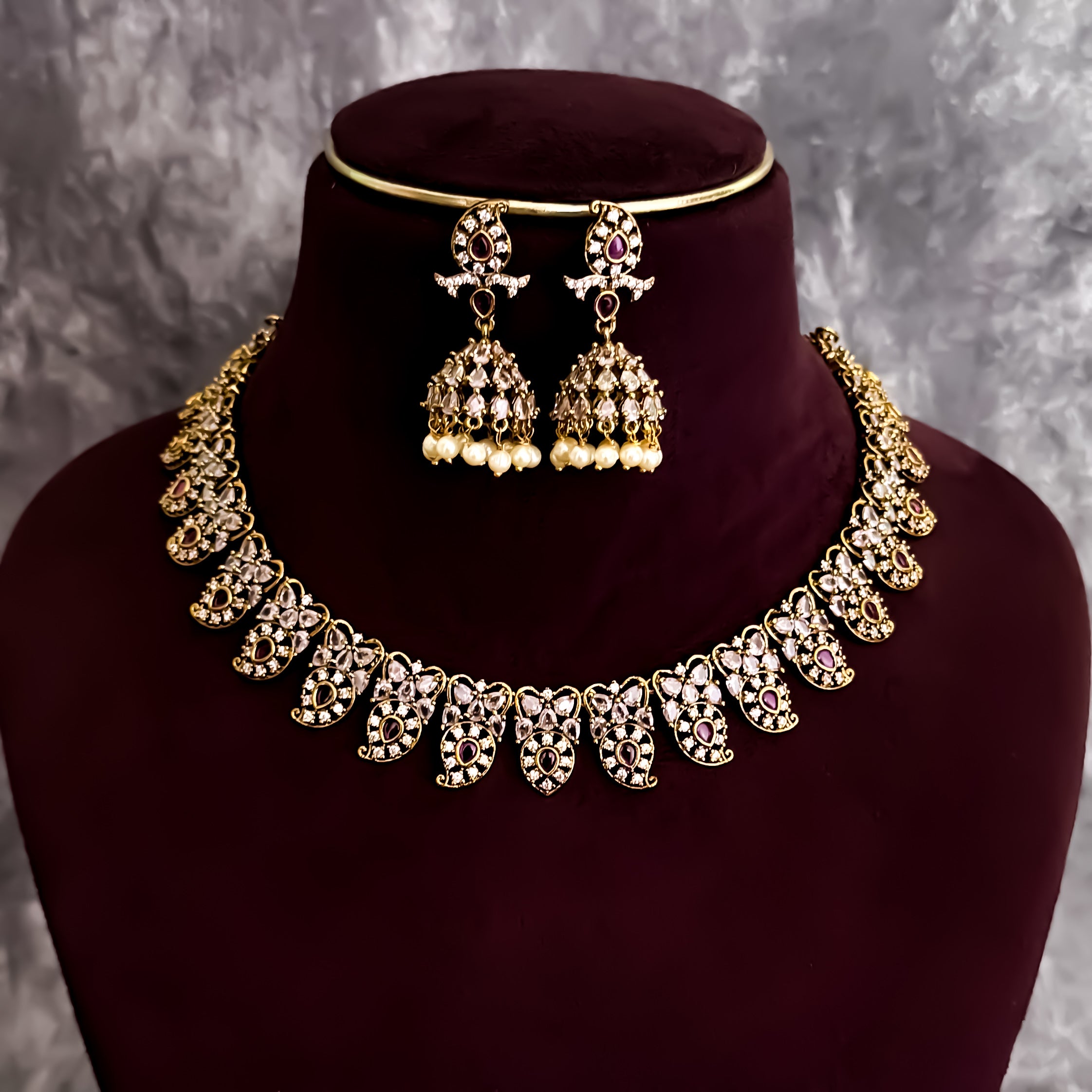 Anaya Premium Diamond Necklace Set