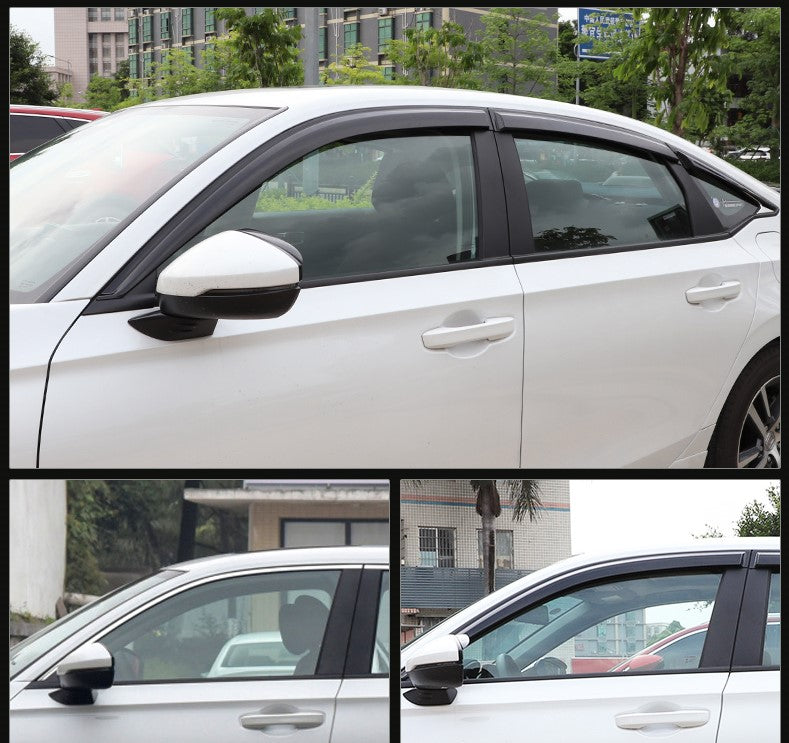 SWA 2022-2024  11th Gen Honda Civic 6 Pcs Gloss Black Window Visors (Sedan )