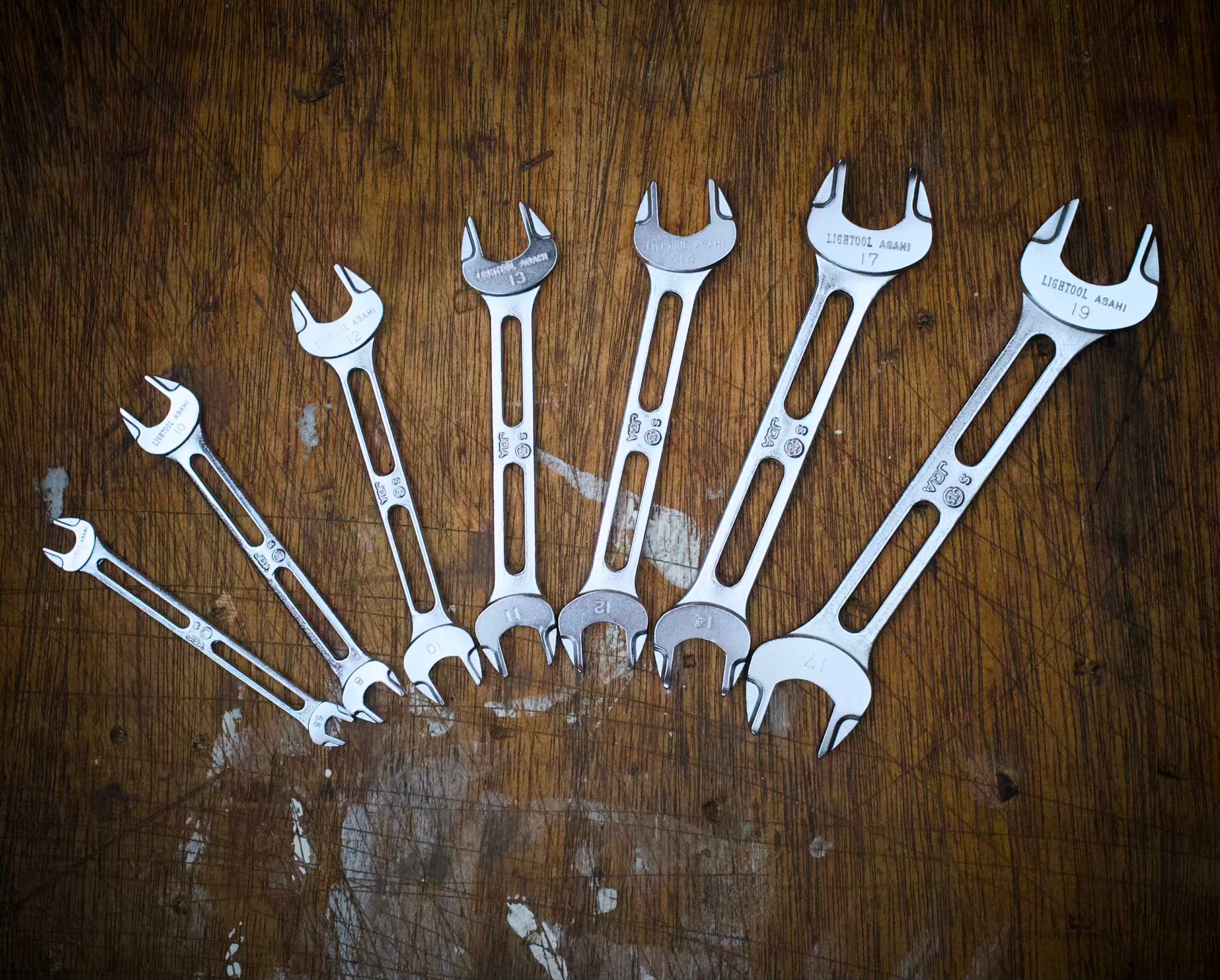 Asahi LIGHTOOL 7 piece open-ended Wrench set