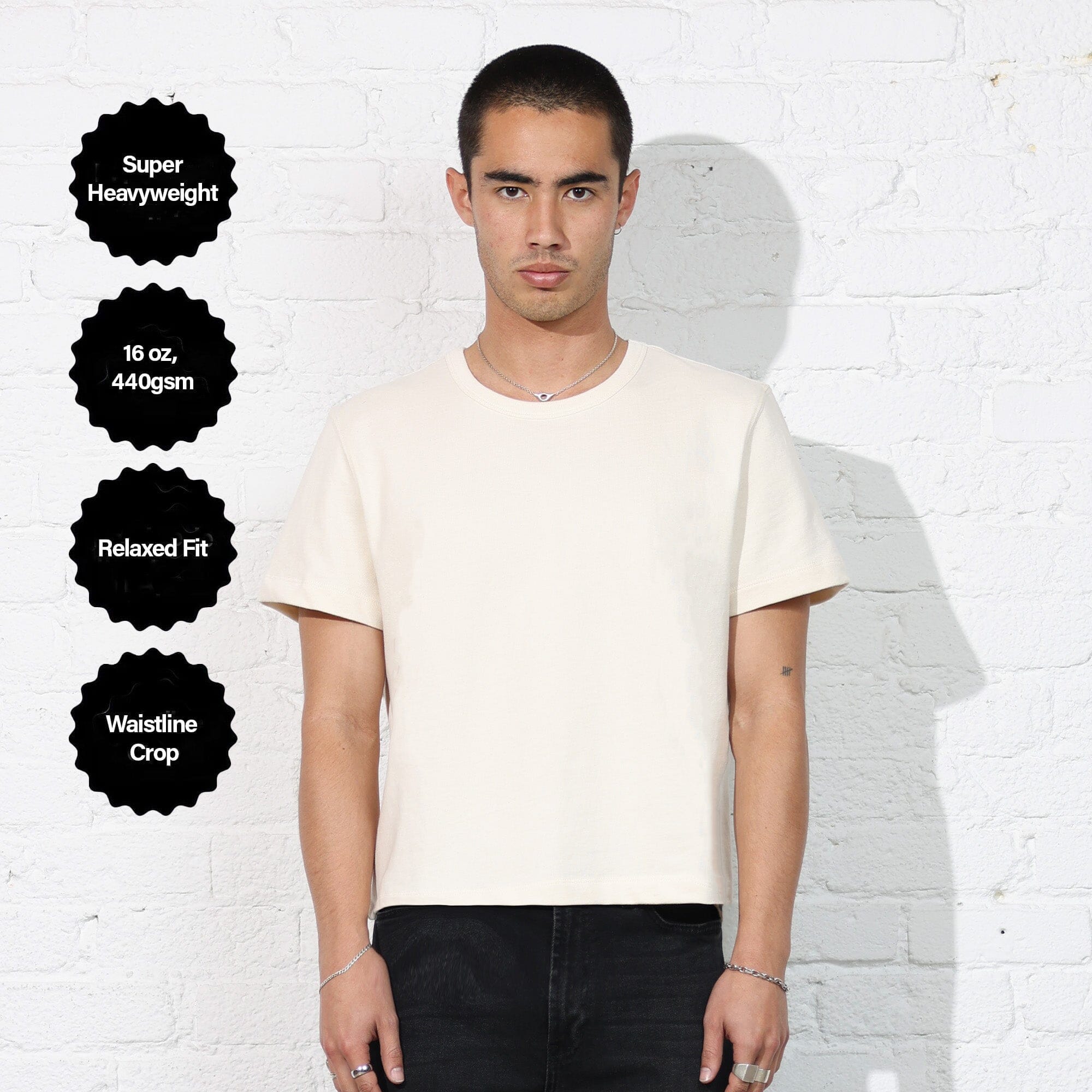 Larchmont Crop Tee | Heavyweight