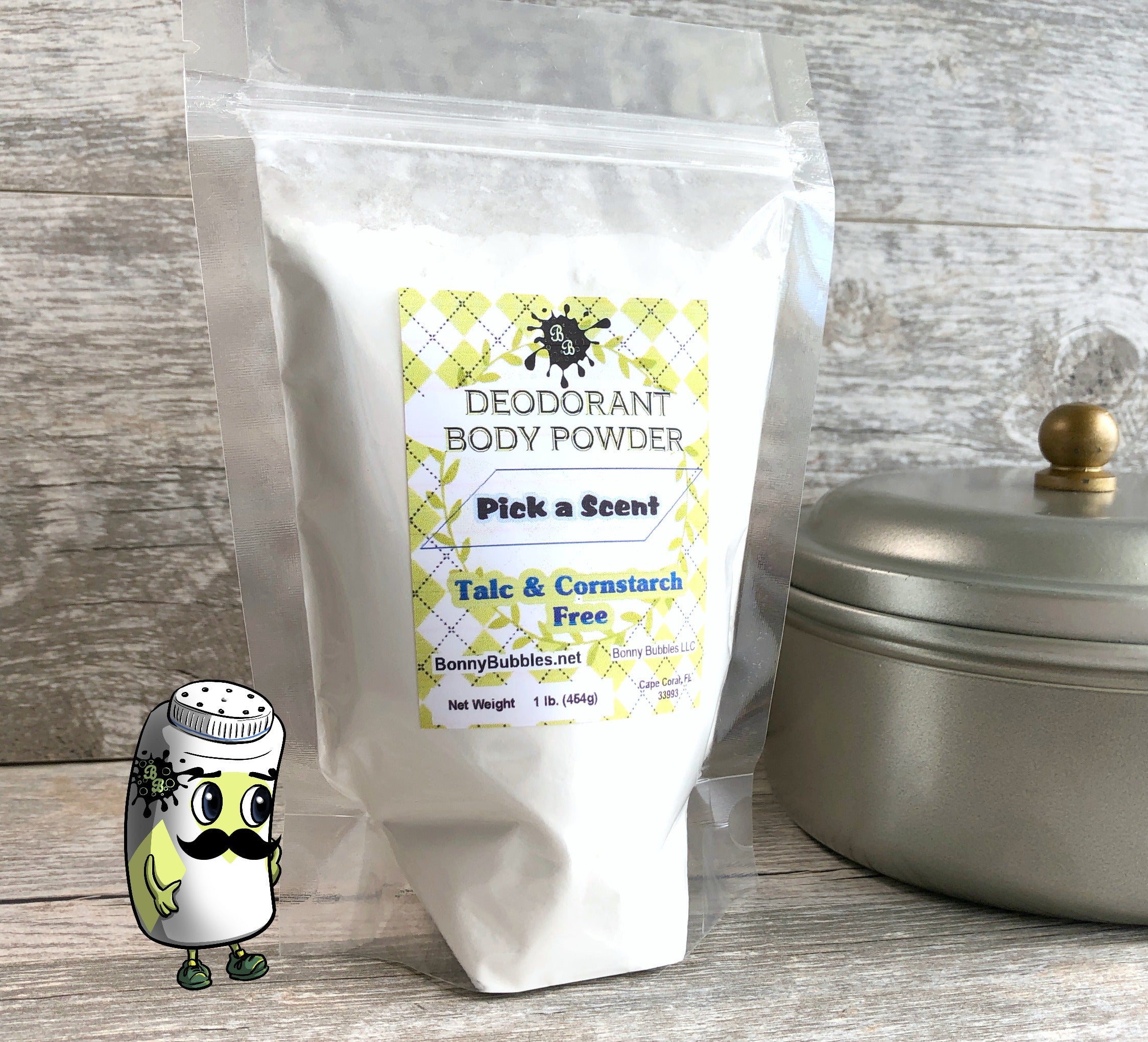 . BULK Body Powder, by the Pound for Men - Natural Deodorant, loose dusting powder