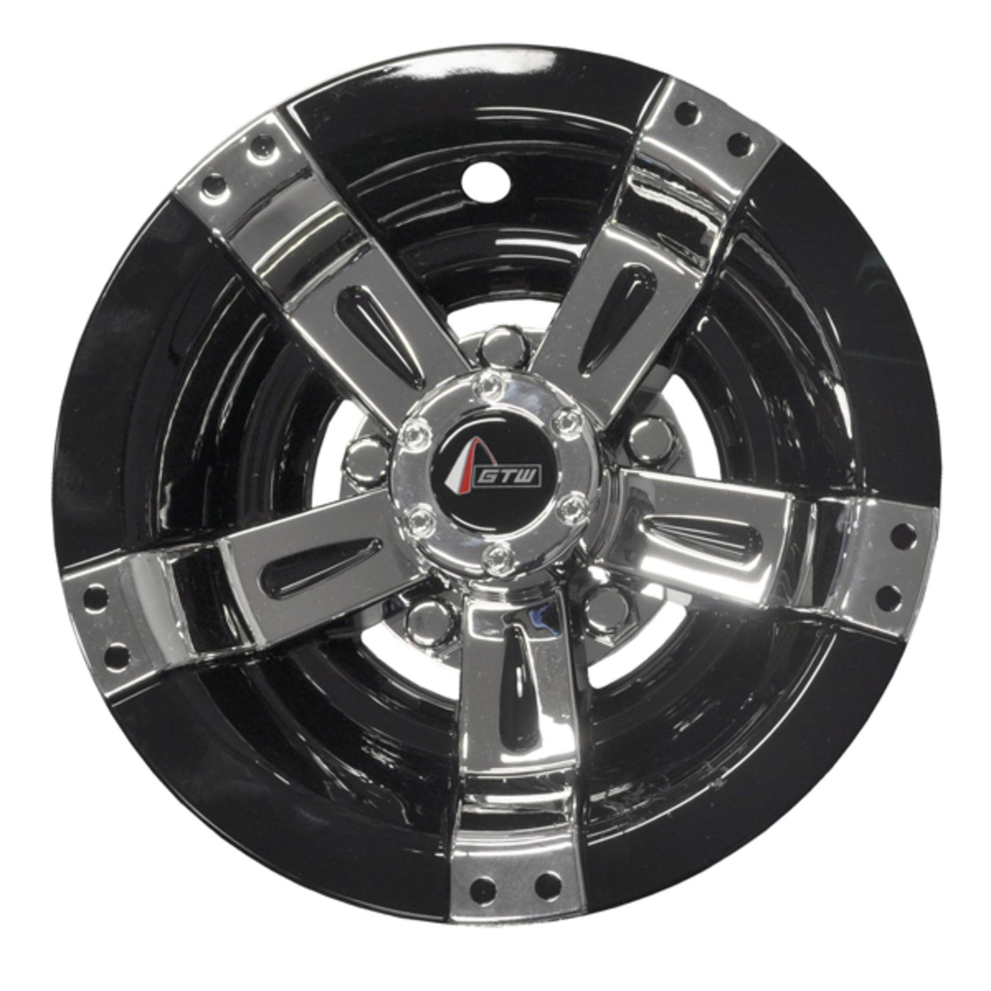 10" GTW Maverick Black & Chrome Wheel Cover (Universal Fit)