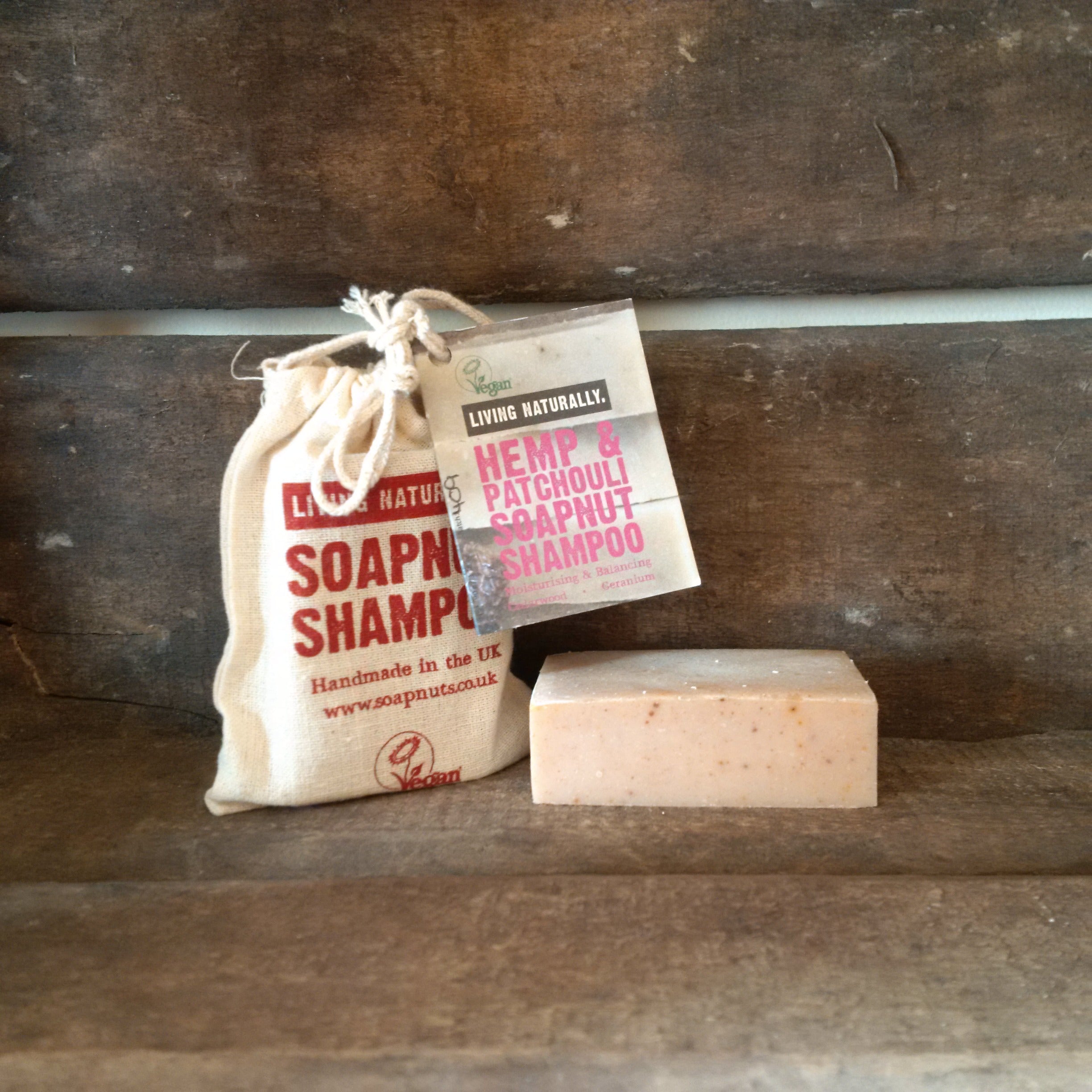 Hemp & Patchouli Soapnut Shampoo Bar 90g