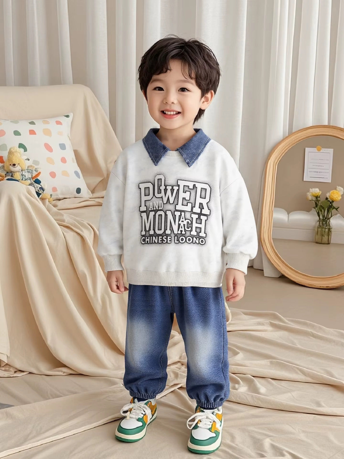 Boys Imported White Co-Ord Set [BT-6744] [2 - 5Years]