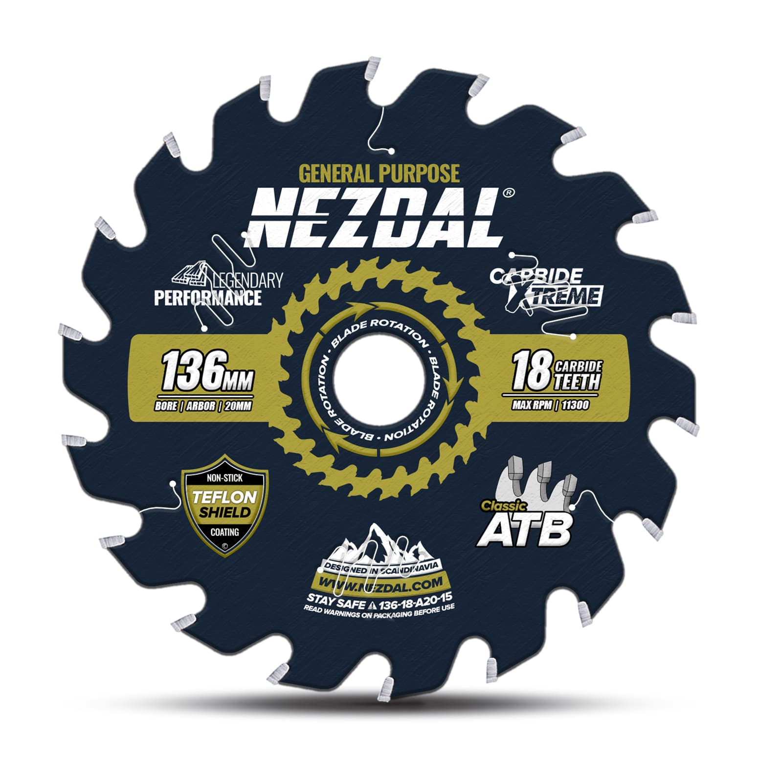 136mm | 18 Tänder | Allmän användning | Sågklinga