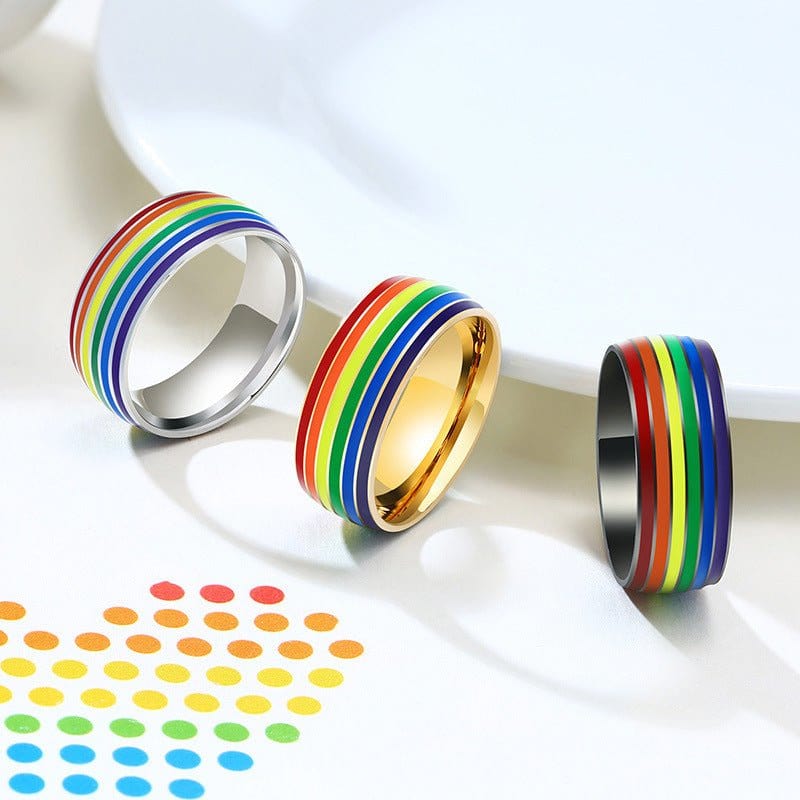 8mm rainbow ring PR-020