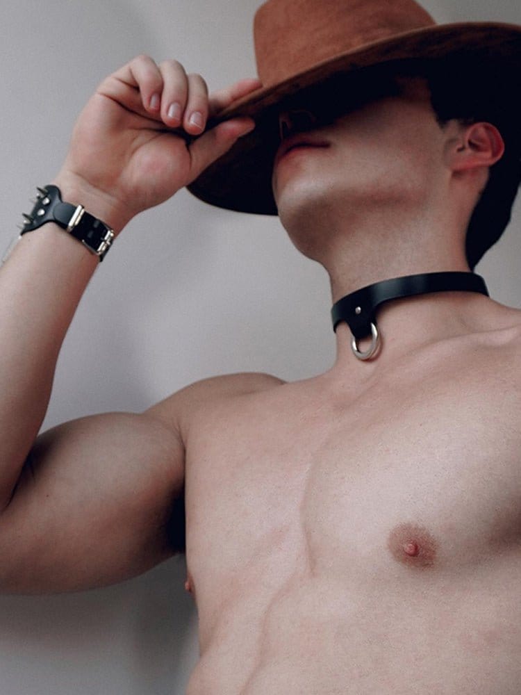 Adjustable Genuine Leather Choker