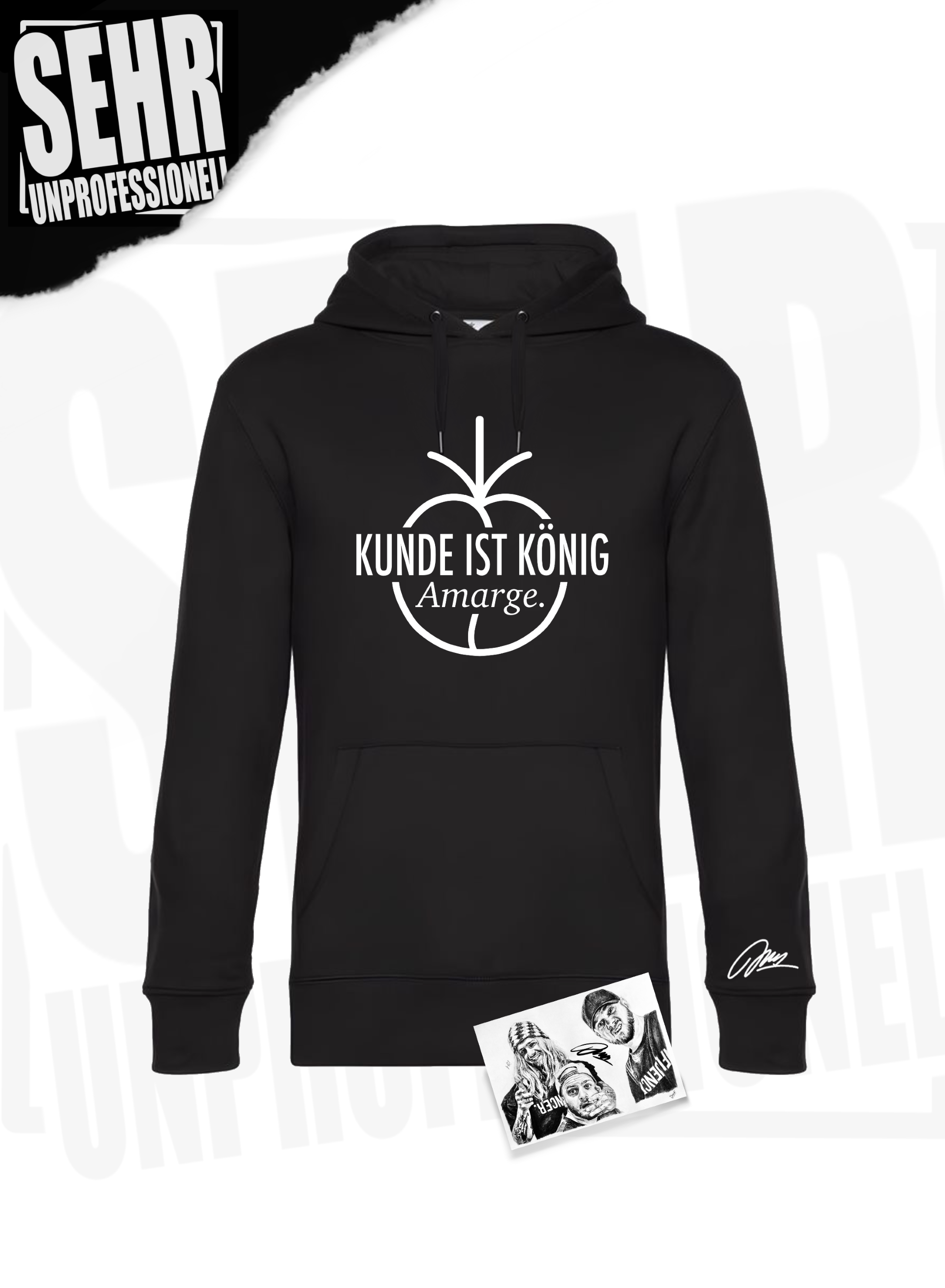 "Kunde ist König Amarge" Regular- & Ladies-Hoodie