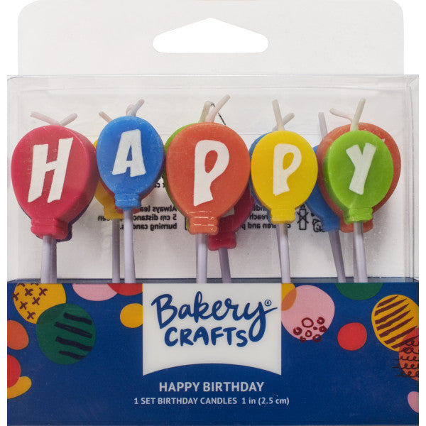 "Happy Birthday" Balloon Candles set
