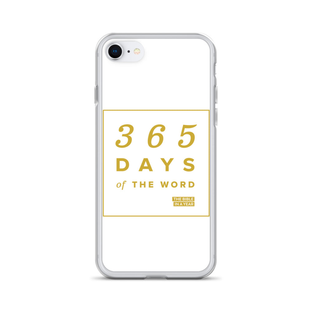 365 Days of the Word Bible in a Year iPhone Case - White
