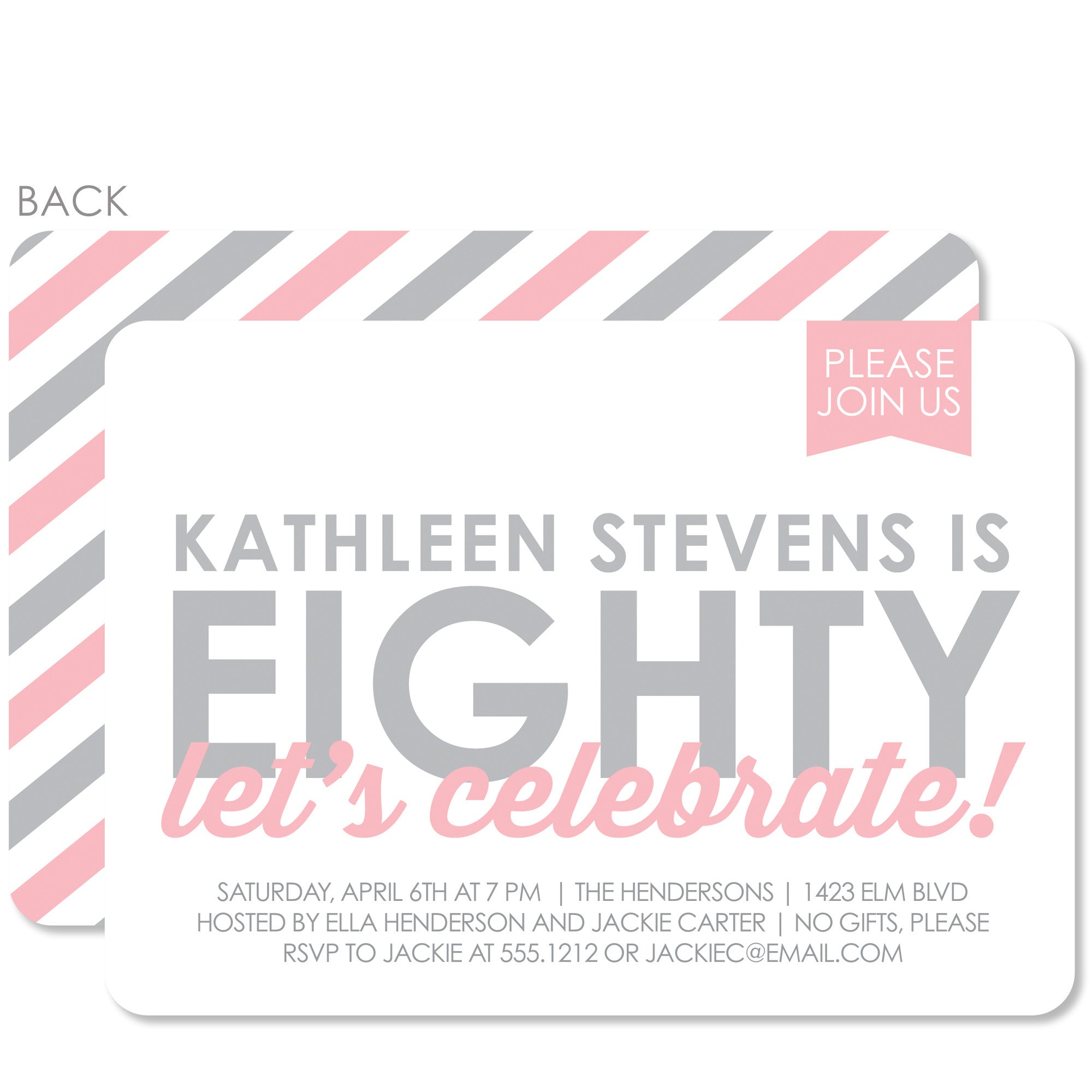 80 Let's Celebrate Invitation