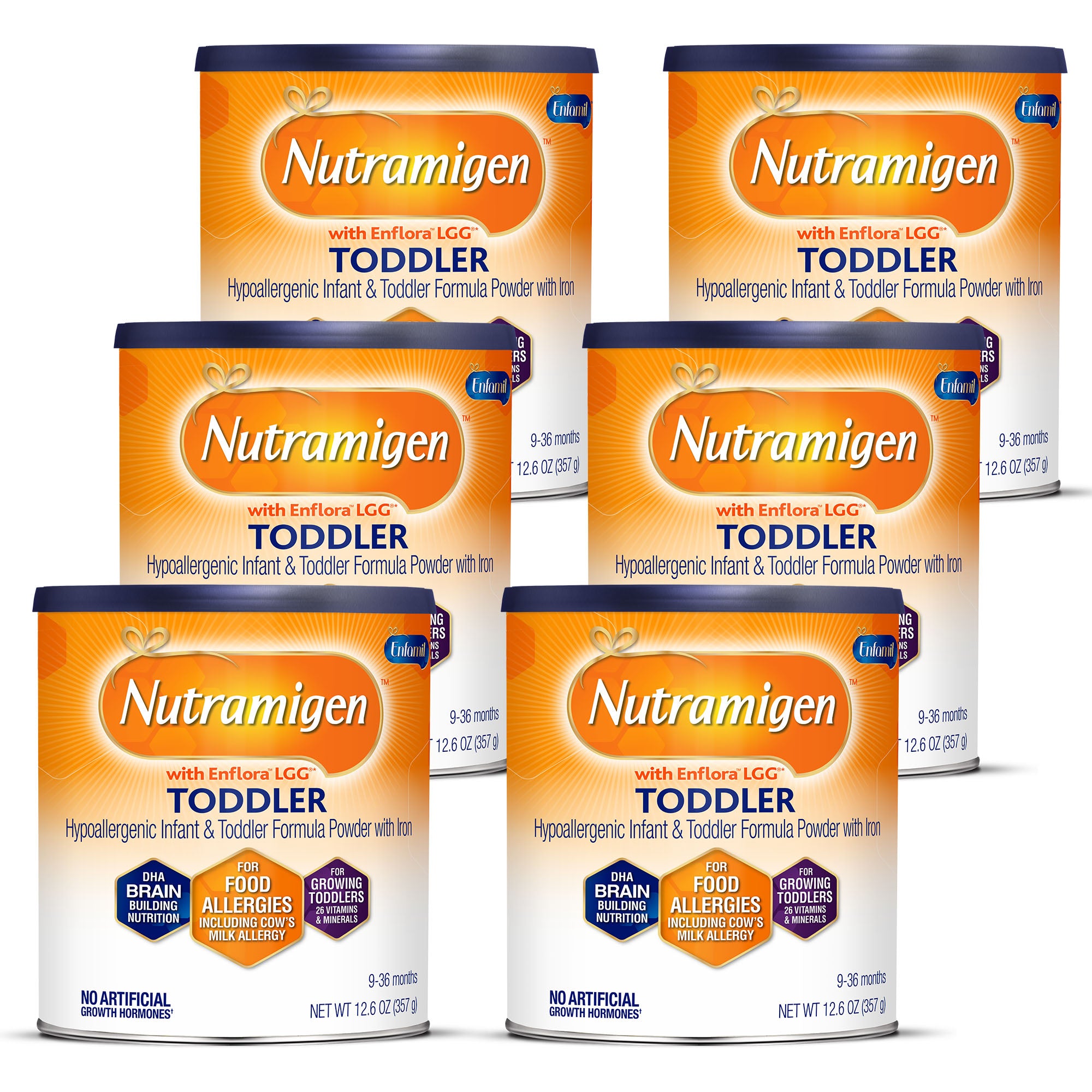 Enfamil Nutramigen Toddler Formula 12.6 ounce - Pack of 6
