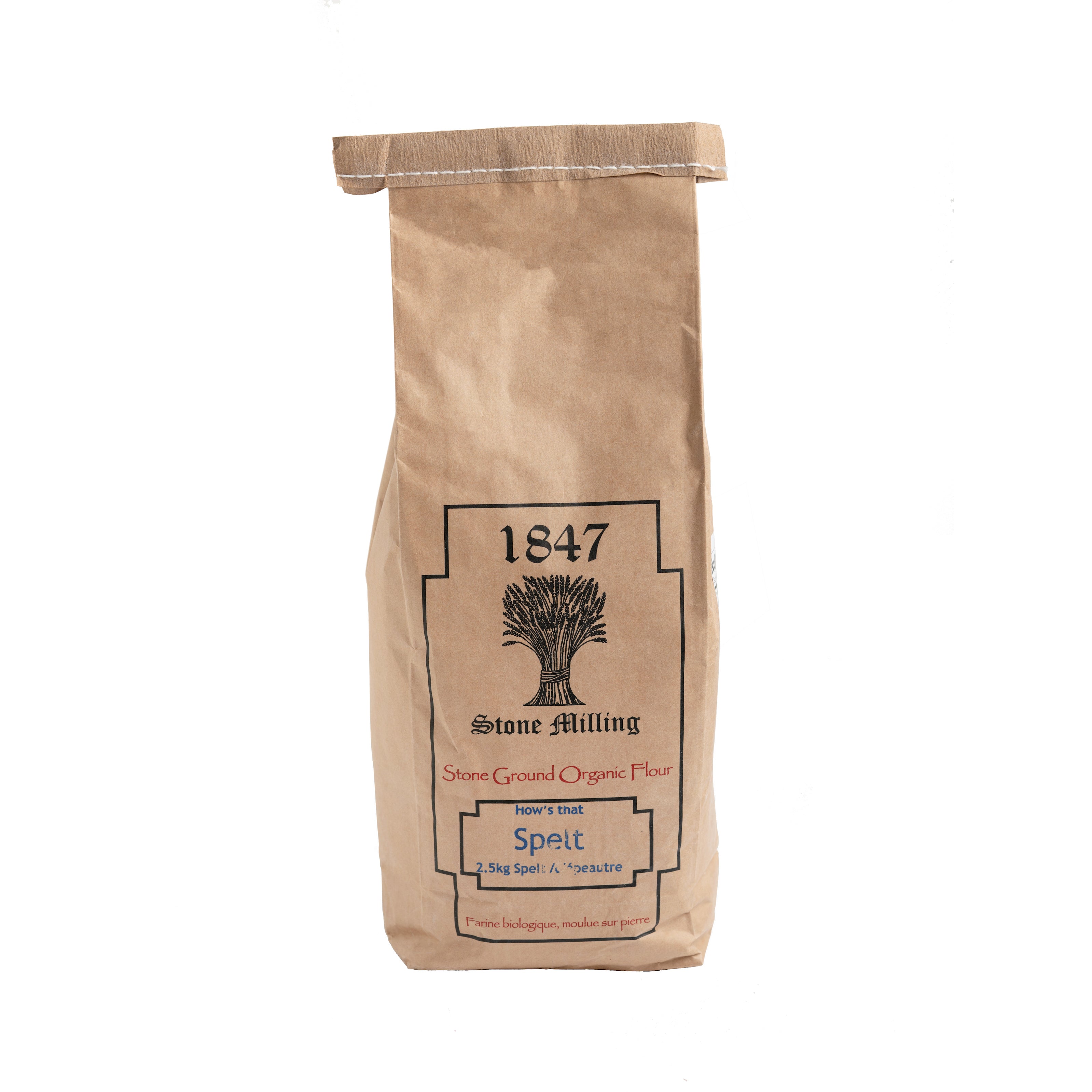 1847 STONE MILLING Organic Unbleached Spelt Flour, 2.5kg