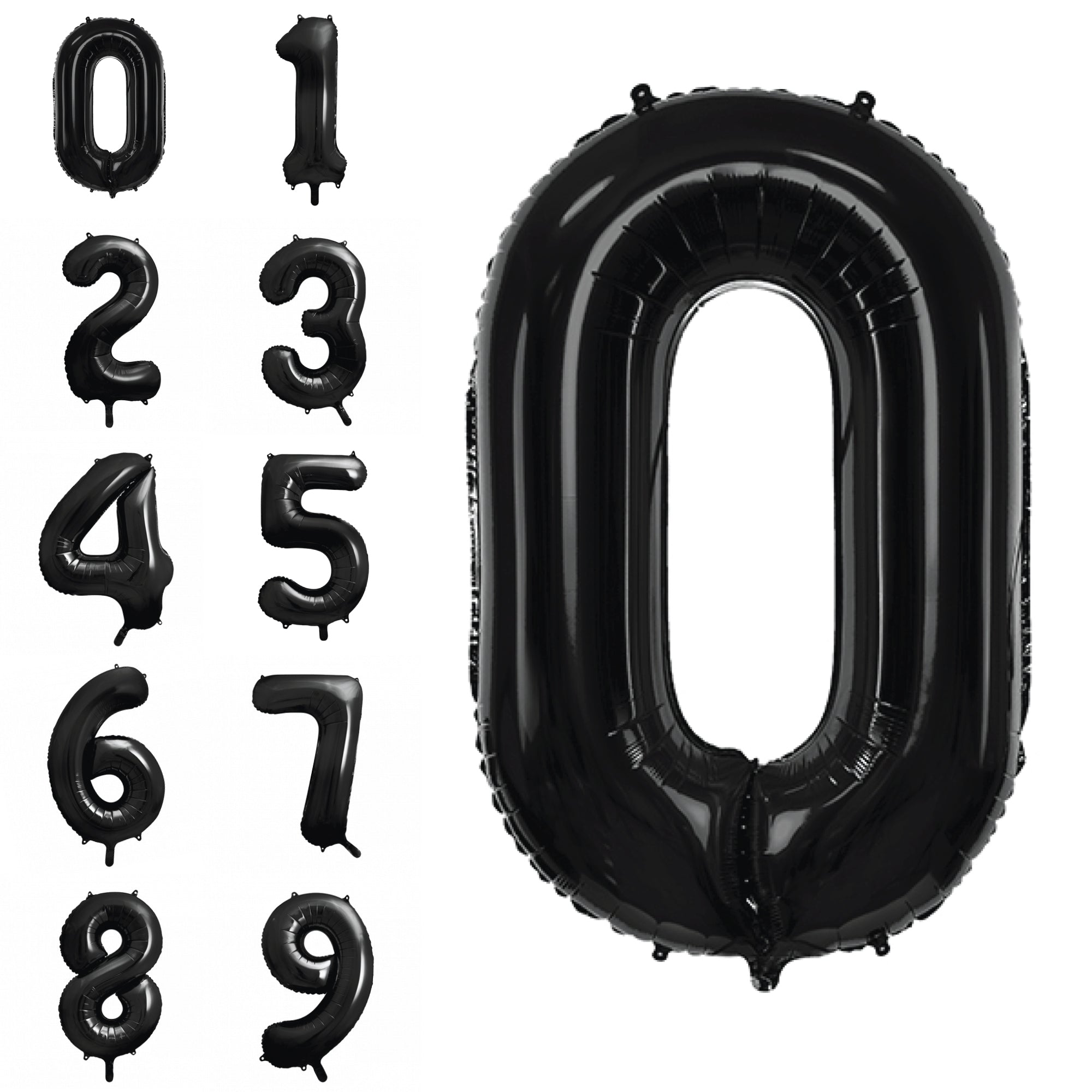 34" Black Number Balloon 0-9