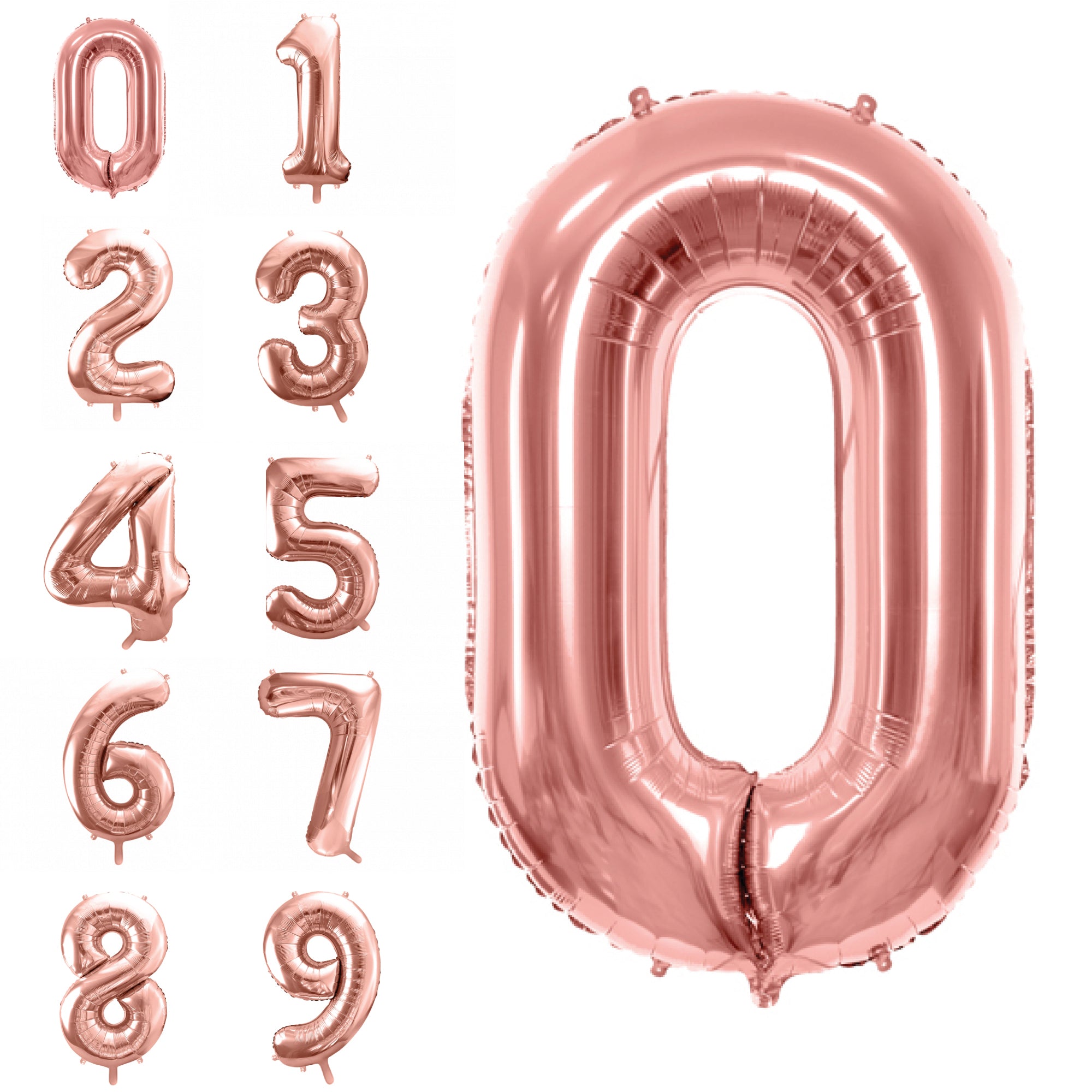 34" Rose Gold Number Balloon 0-9