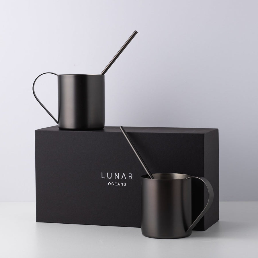 Moscow Mule Mug & Straw Gift Set (Matte Black)