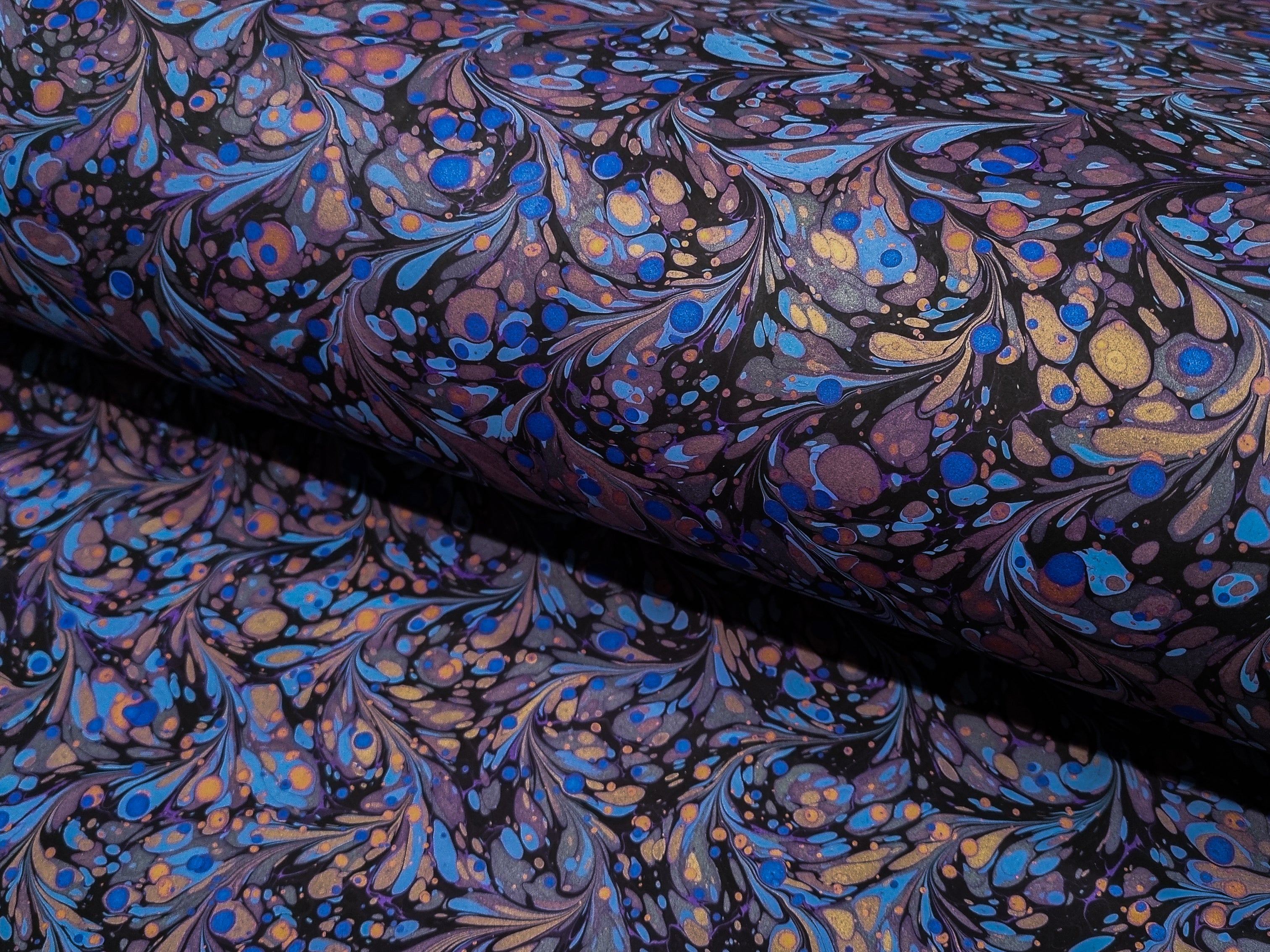 Marbled Paper: Fantasy Purple & Pink by Papiers Prina