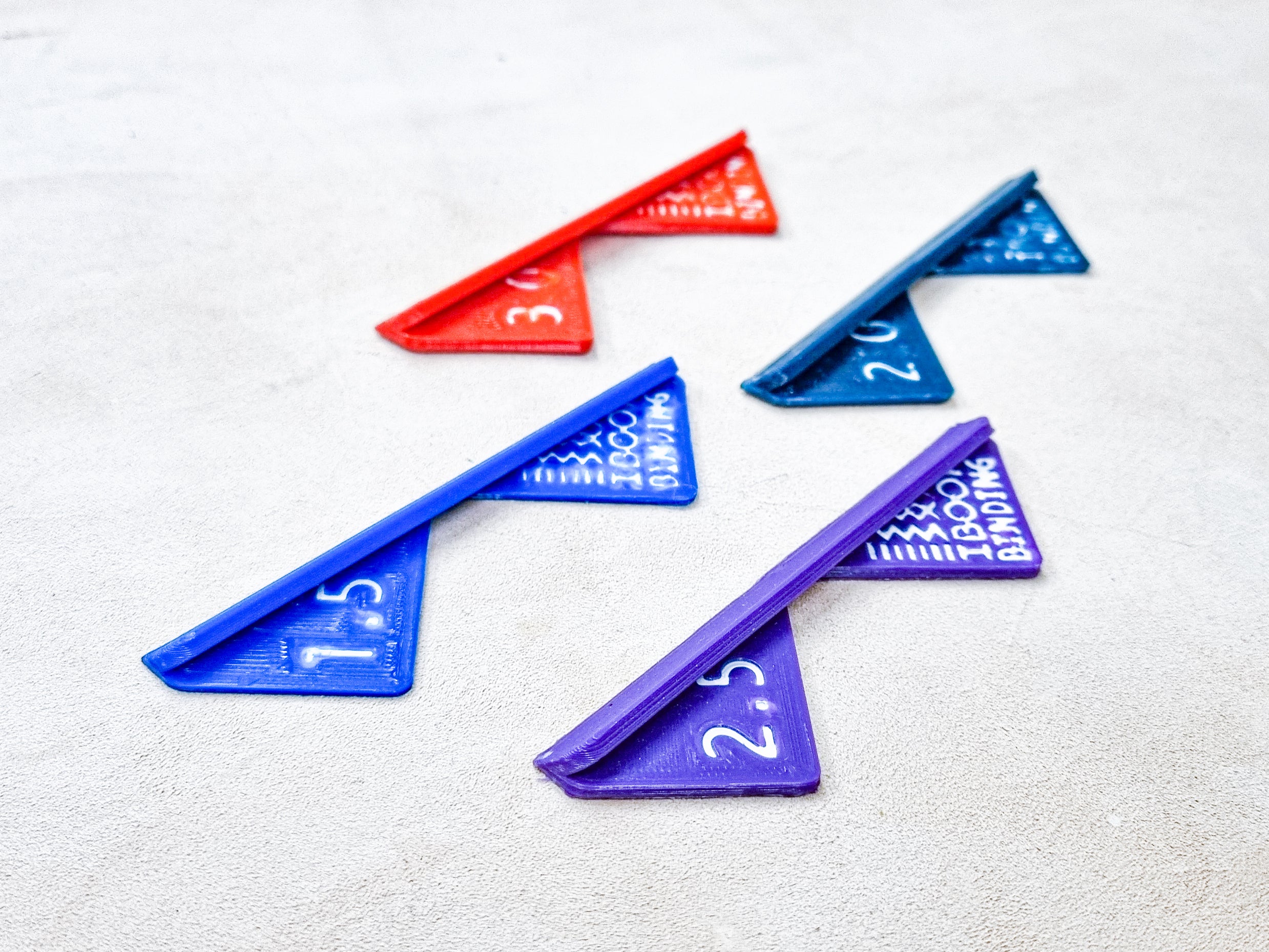 4x Angled Wall Corner Cutting Tool for Bookbinding, Cartonnage, Box Making / Mitering Jig (3d-printed, Mark II)