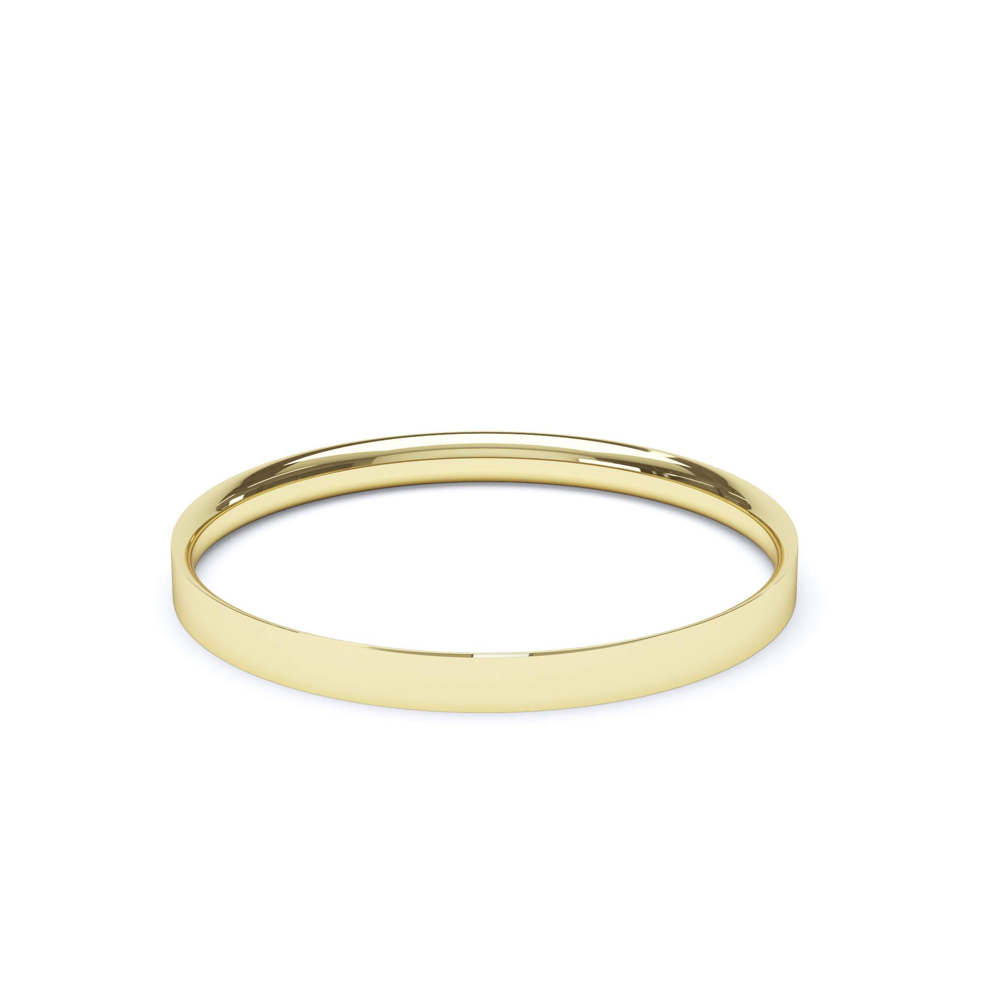 - Ready to Ship 3mm Flat Court Profile Plain Wedding Ring 18k Yellow Gold