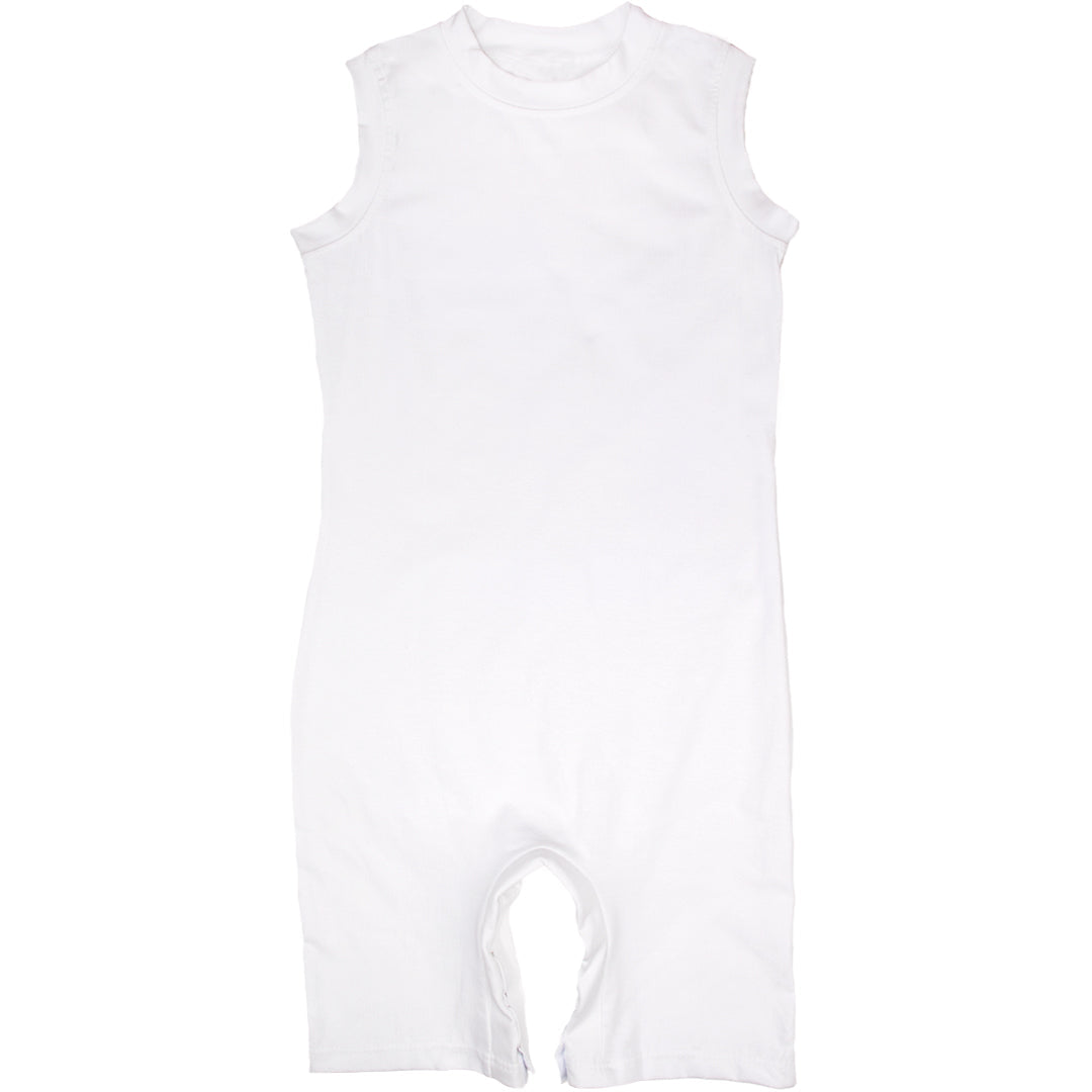 Adult's Sleeveless with Short Legs Onesie, Studs at Crotch, Body Suit
