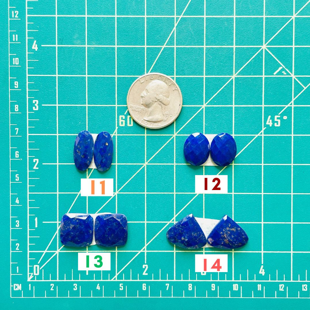 1. Medium Oval Lapis Lazuli, Set of 2 - 062324