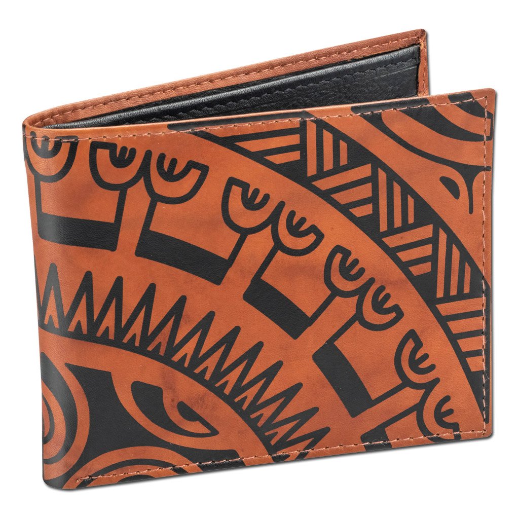French Polynesian tattoo wallet - Art: "Ta'aroa" by Sulu'ape Pili Mo'o
