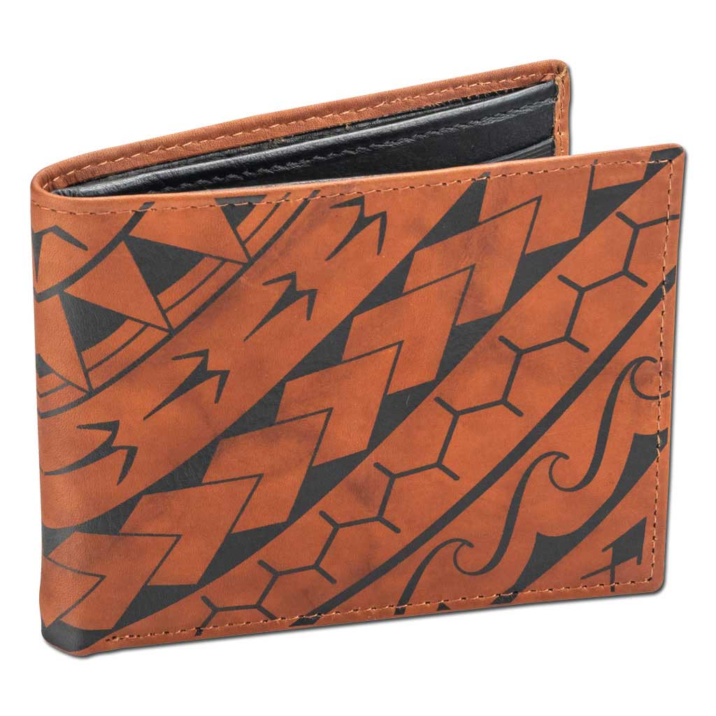 Polynesian tattoo bifold wallet - Art: "Manu" by Eugene Ta'ase