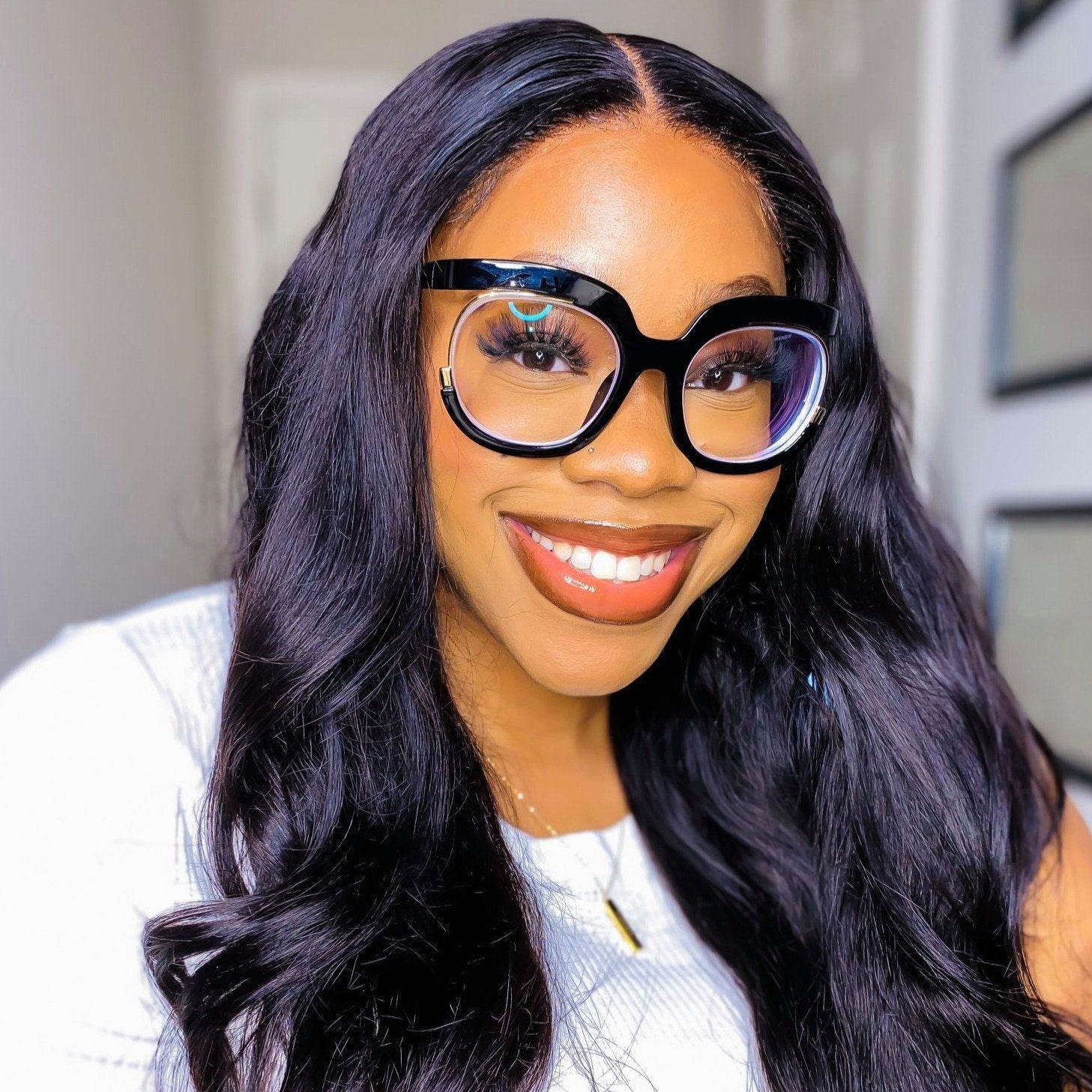 Barbara Retro Overszied Shades Half Glasses Frame