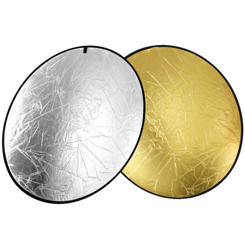 2-In-1 Light Round Photography Reflector Studio Photo Disc 24" 60Cm