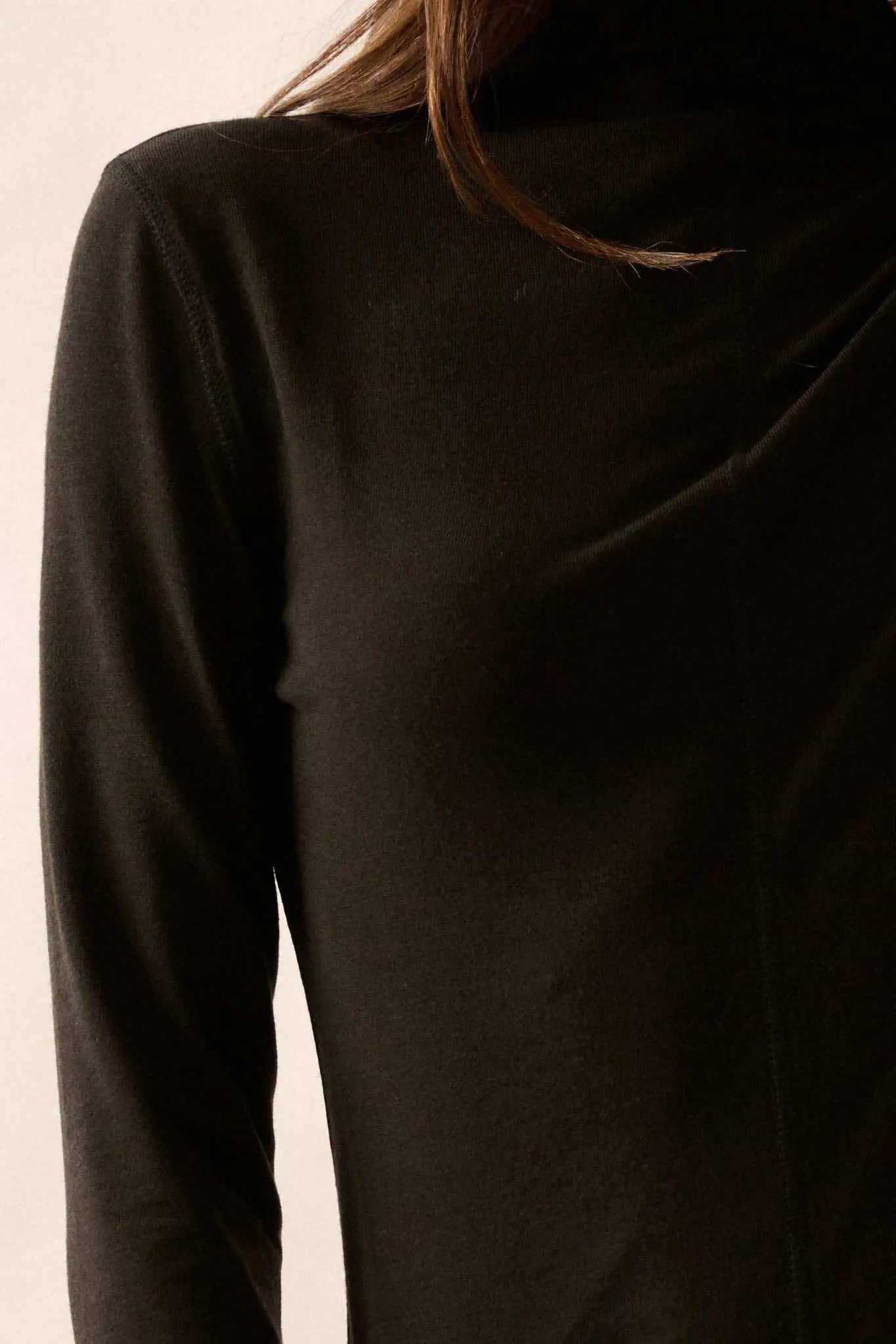 Above and Beyond Mock-Neck Baby Rib Top