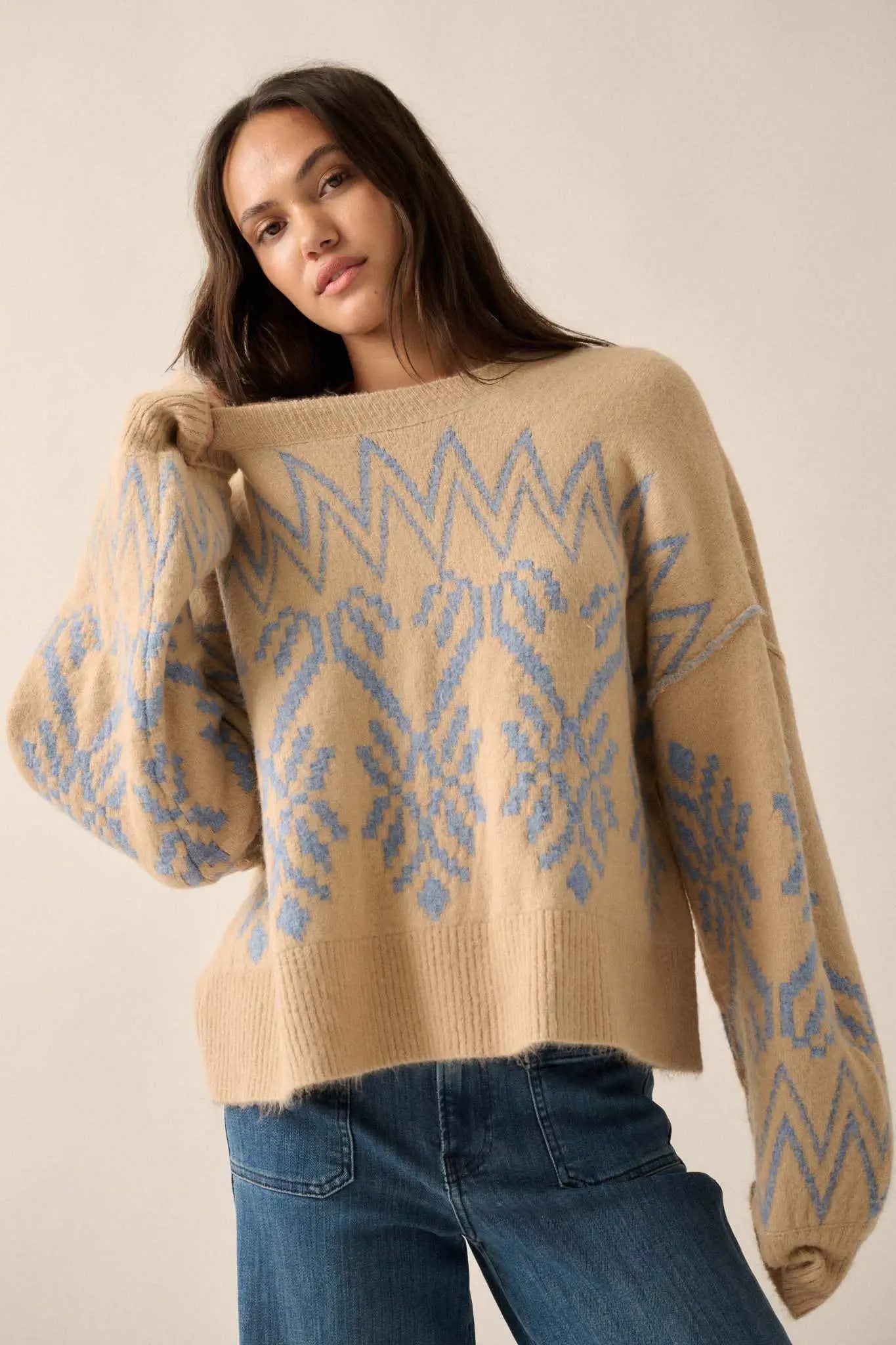 Altitude Adjustment Oversize Alpine Knit Sweater