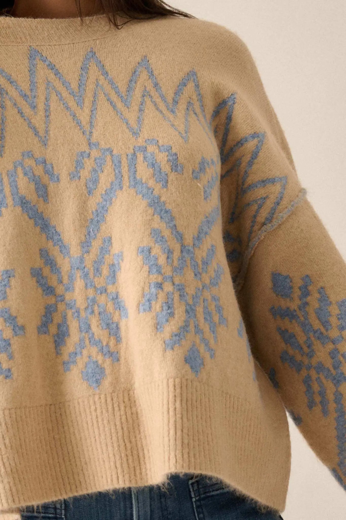 Altitude Adjustment Oversize Alpine Knit Sweater