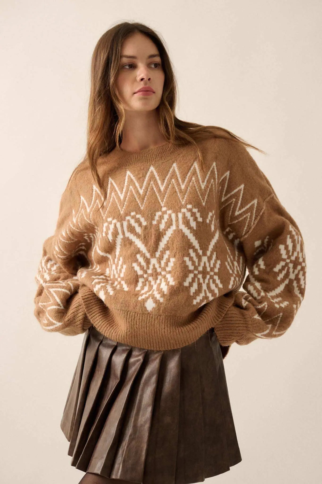 Altitude Adjustment Oversize Alpine Knit Sweater