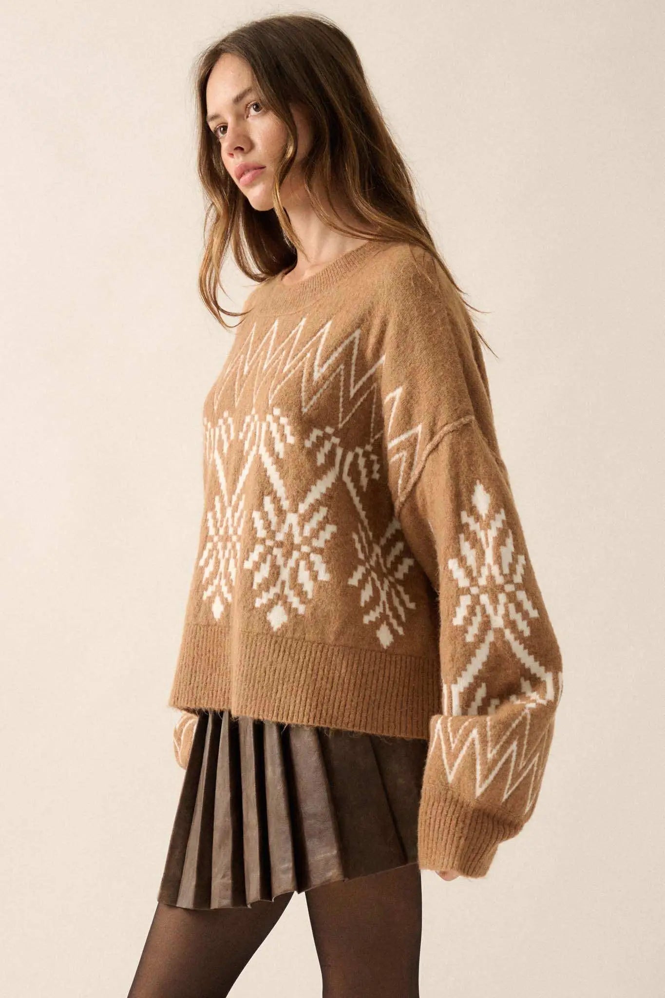 Altitude Adjustment Oversize Alpine Knit Sweater