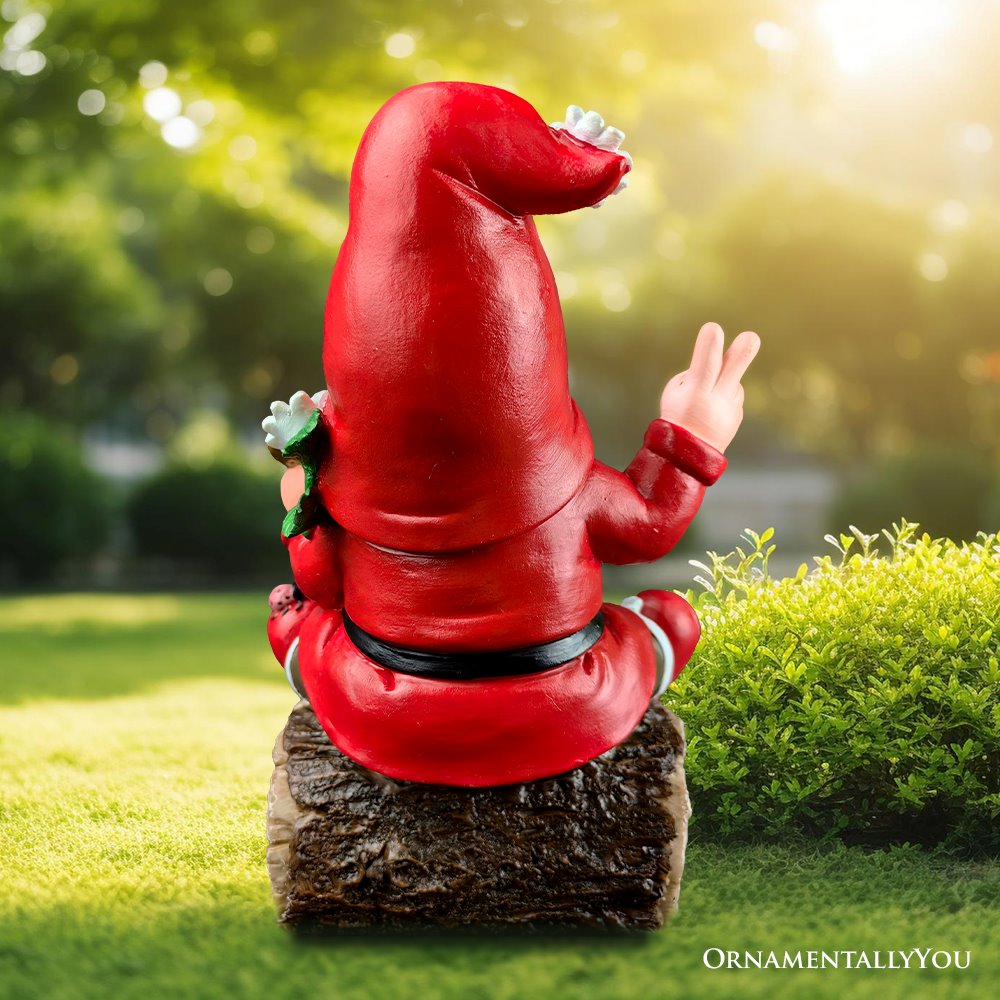 (Pre-Order) Hippy Gnome with Guitar Garden Statue, Unique Flowers and Peace Sign