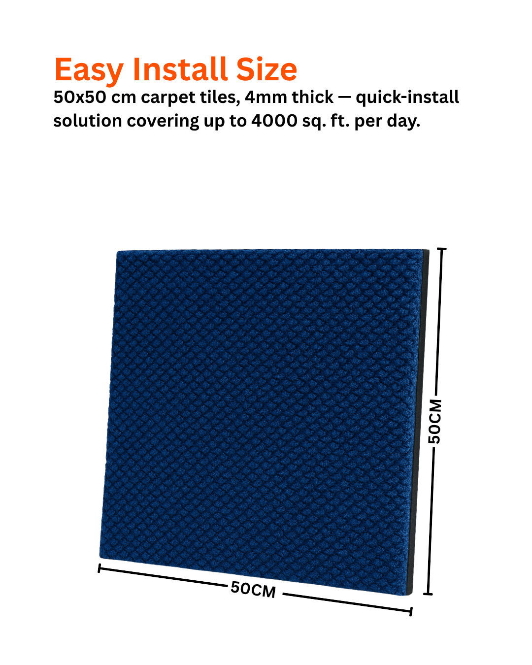 Acoustic Carpet Tiles - Navy Blue